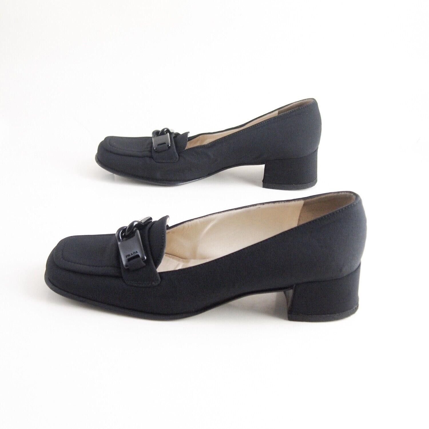 Prada Prada Square Toe Pumps Low Heel Black Suede US 6 EU 36 Size US 6 / IT 36 - 3 Thumbnail