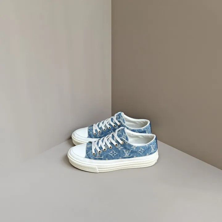 Louis Vuitton Louis Vuitton Stellar Low Denim Sneakers for Women -2508 Size US 6 / IT 36 - 1 Thumbnail
