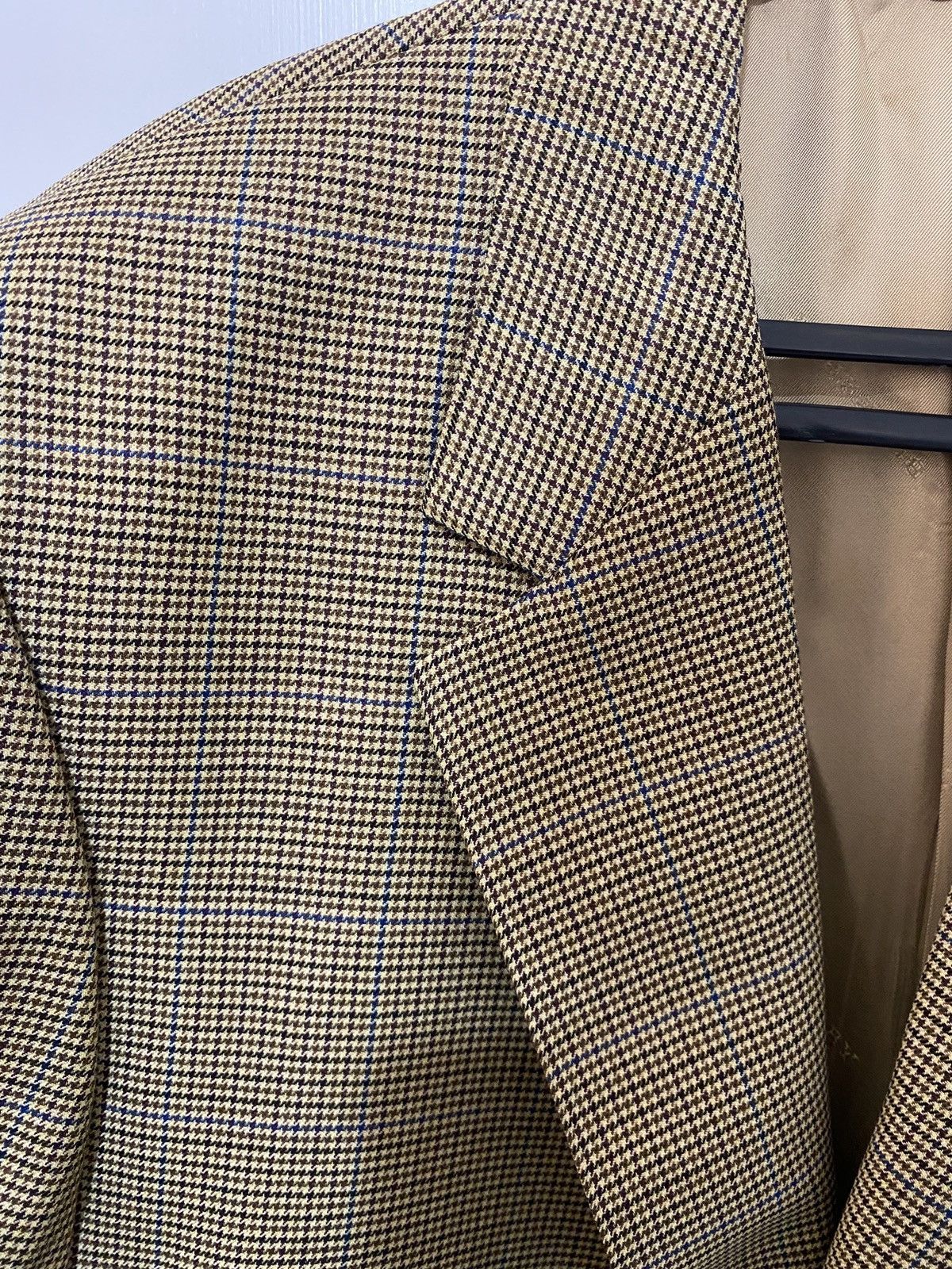 Burberry Wool Houndstooth Burberry Blazer Size 44L - 3 Thumbnail