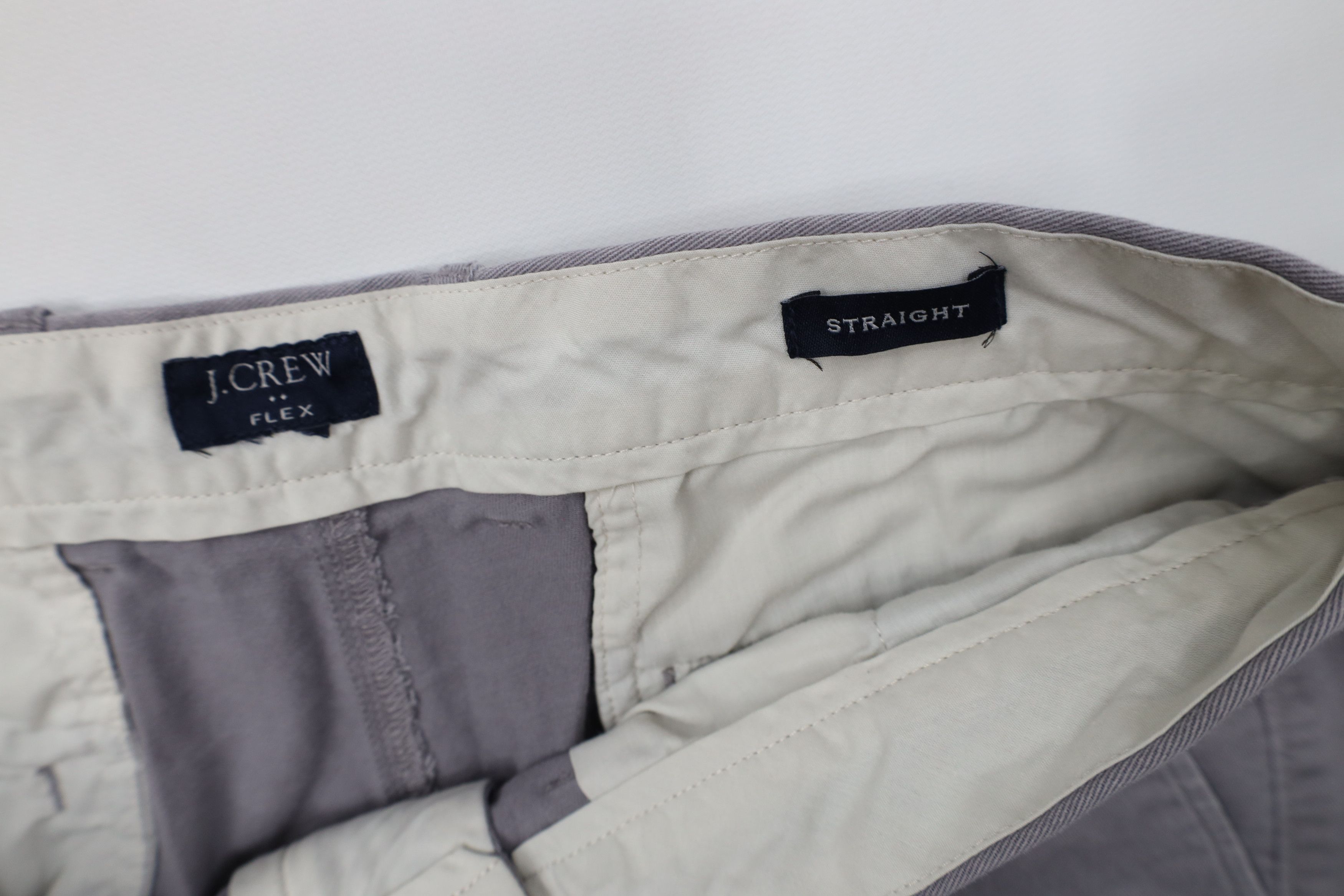 J.Crew J Crew Faded Flex Straight Leg Chino Pants Trousers Gray Size US 33 - 6 Thumbnail