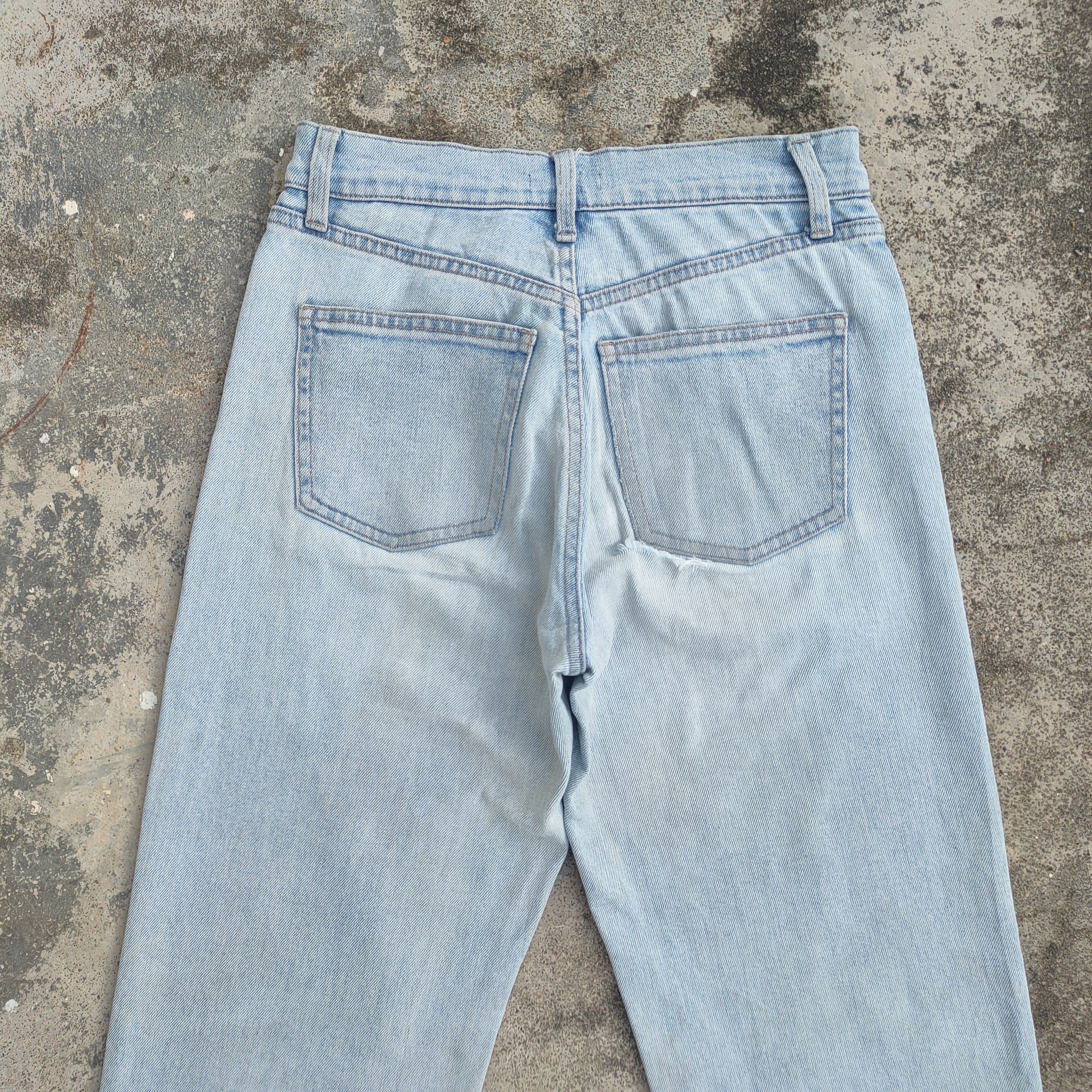 Black Label VINTAGE JAPANESE FADED FLARE JEANS DENIM PANTS Size US 27 - 9 Thumbnail