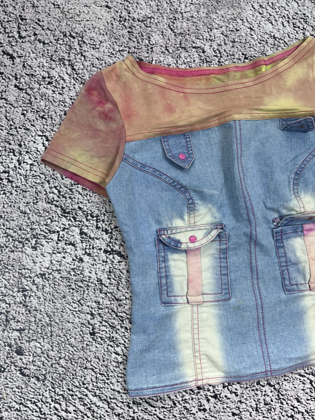 Japanese Brand Vintage Y2K Tye Die Japanese Short Sleeve T Shirt Top Size S / US 4 / IT 40 - 2 Thumbnail