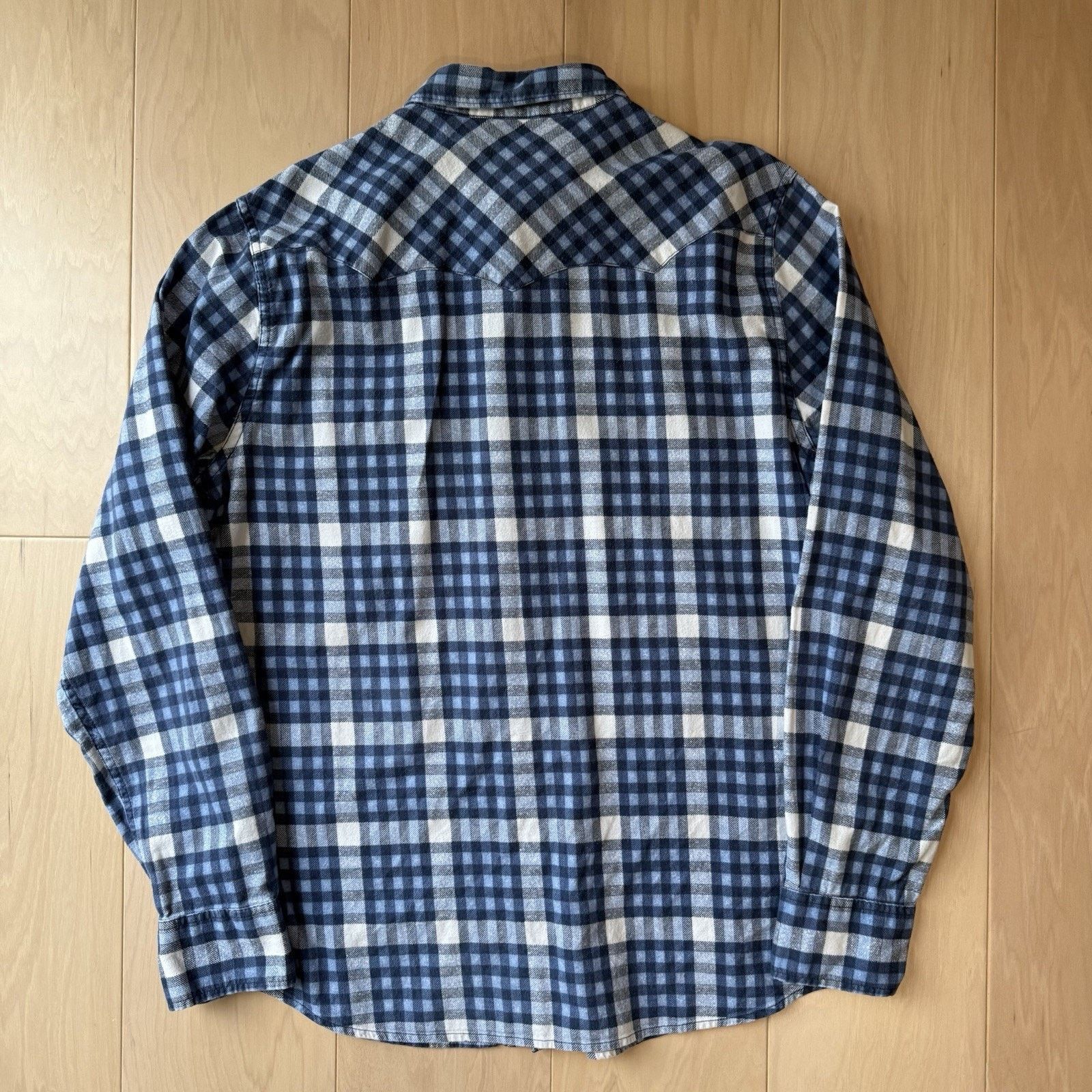 Polo Ralph Lauren × Vintage Denim & Supply Ralph Lauren Pearl Snap Shirt L Blue Check Size US L / EU 52-54 / 3 - 7 Thumbnail