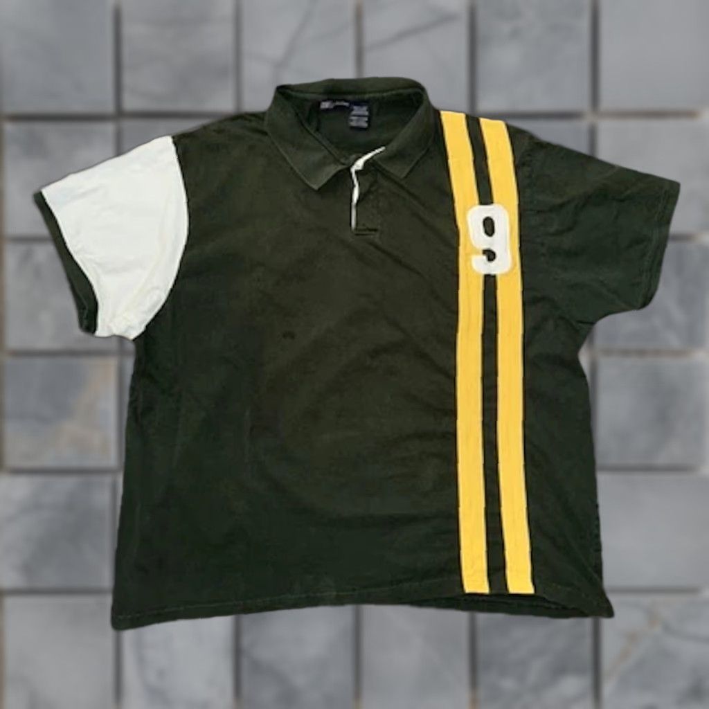 Faded Glory VINTAGE Faded Glory Rugby Polo Shirt Men’s XXXL Short Sleeve Yellow Striped Polo Shirt Rugby Mens 3XL Regular Short Sleeve Green Yellow Striped Size US XXL / EU 58 / 5 - 1 Thumbnail