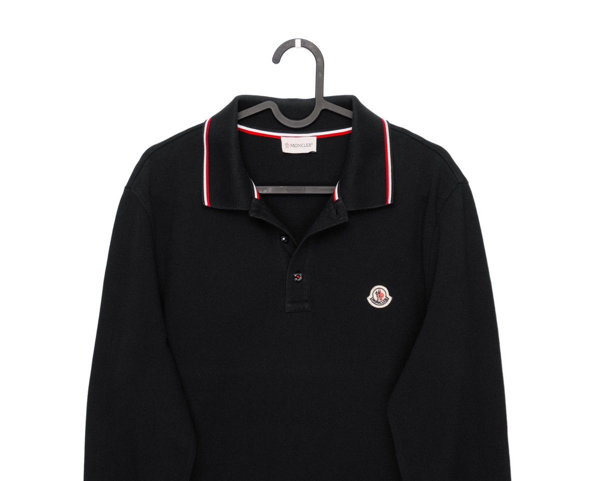 Moncler Slim outlet Fit Long Sleeve Logo Polo