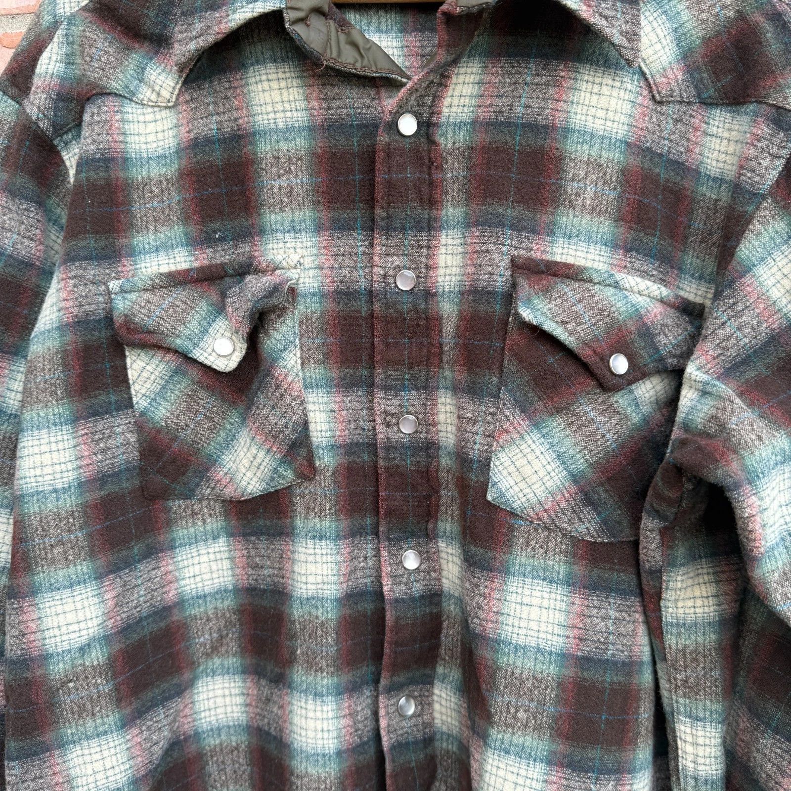 Pendleton Vintage High Grade Western Wear Pearl Snap Wool Long Sleeve Size US XL / EU 56 / 4 - 2 Thumbnail