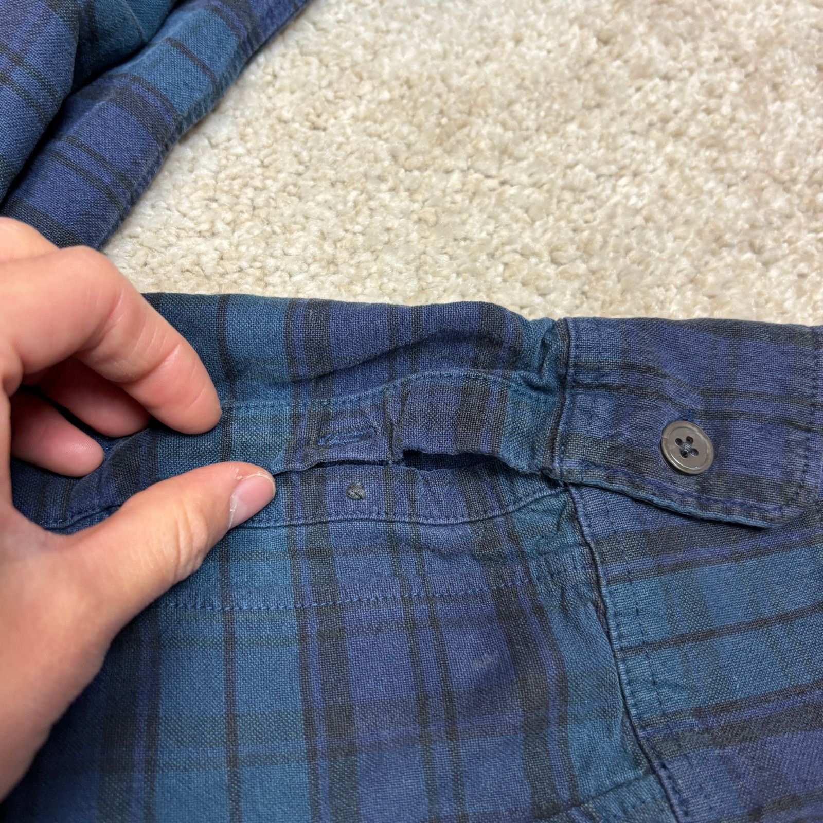 Todd Snyder Todd Snyder One Pocket Blue Plaid Flannel Shirt Men's XL Size US XL / EU 56 / 4 - 9 Thumbnail