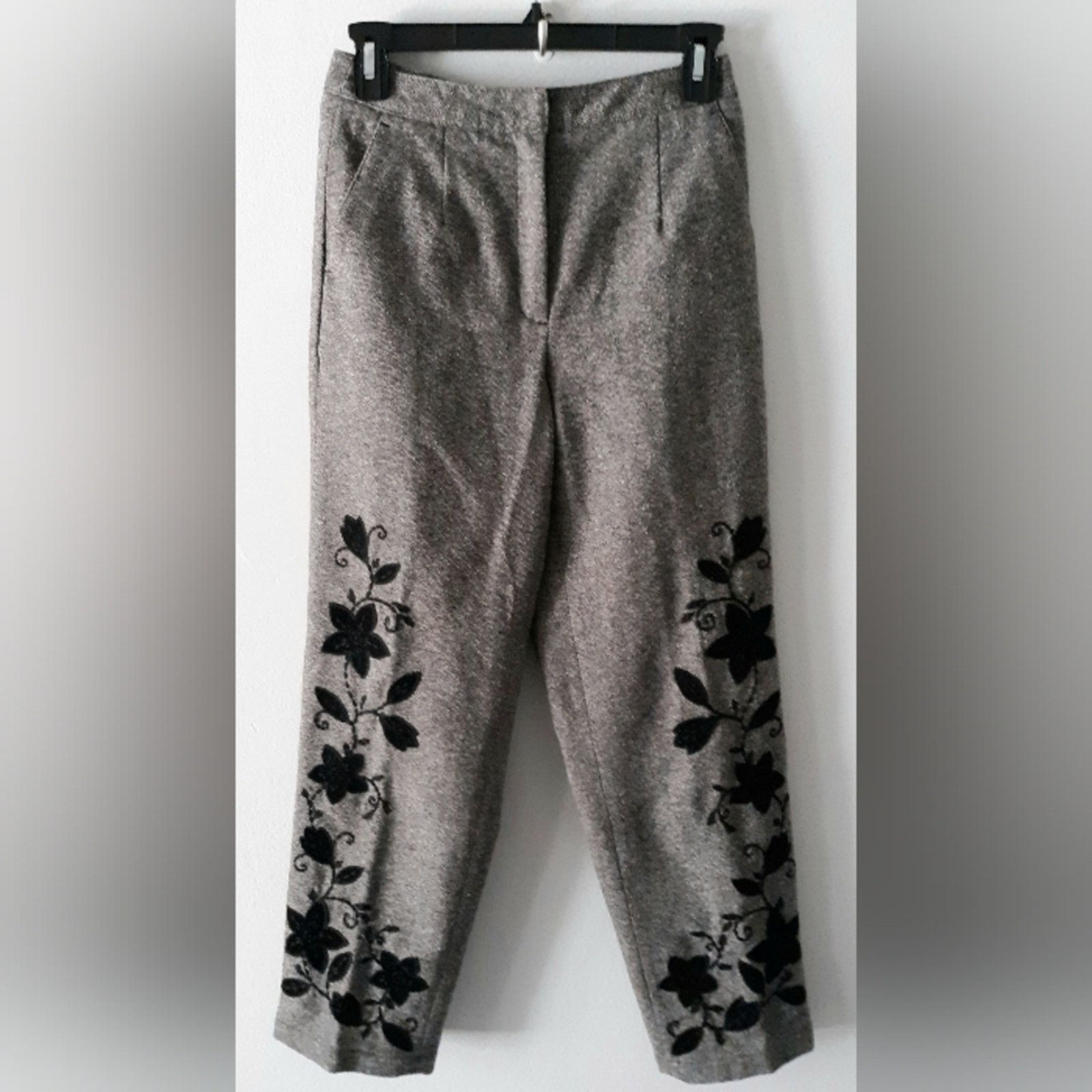 Robert Talbott Talbots Wool Floral Pants 2P Size 26" / US 2 / IT 38 - 1 Thumbnail