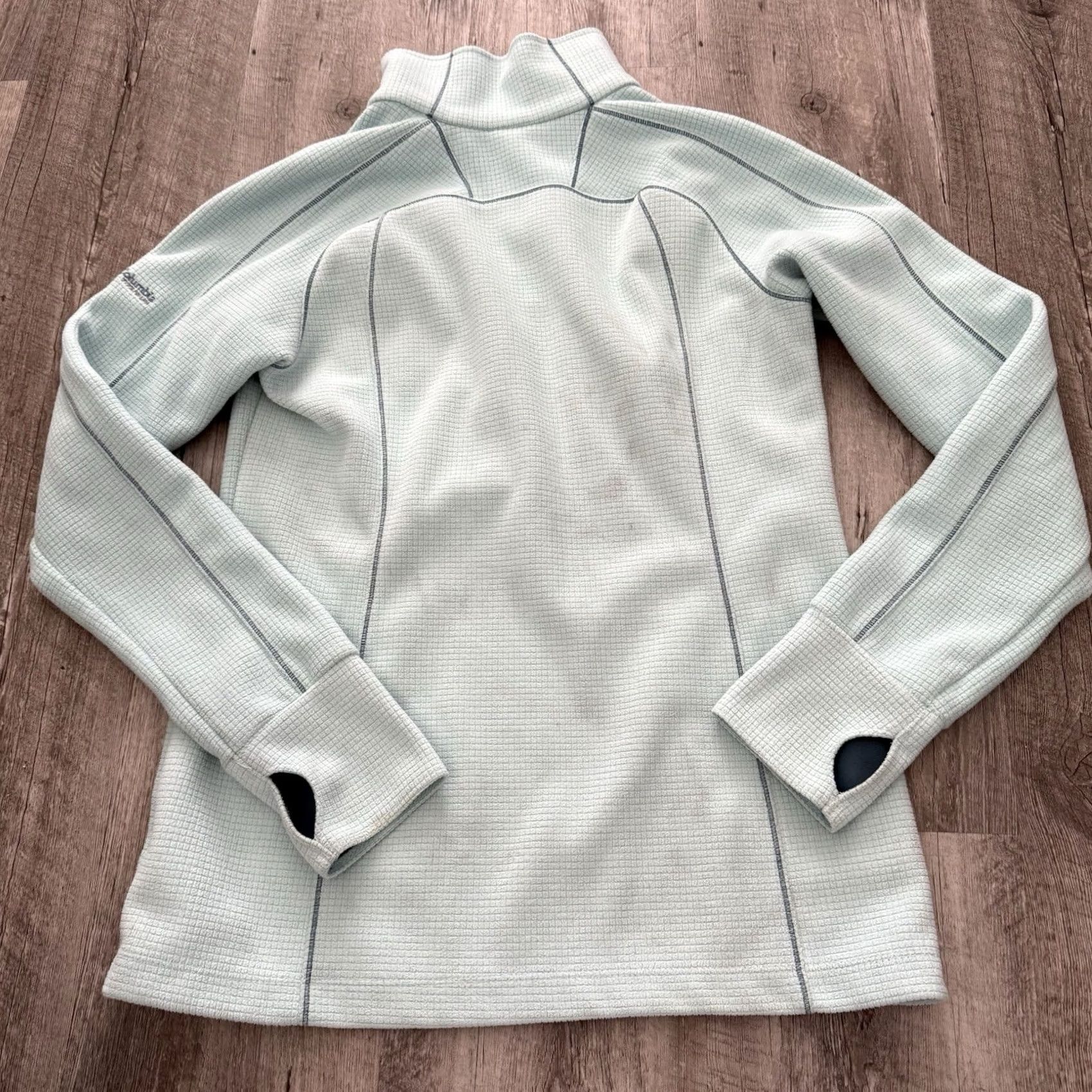 Vintage Columbia Titanium 1/2 Half Zip Fleece Pullover Womens Small Green Athletic Casual Sports Activewear Dress Up/Down Size S / US 4 / IT 40 - 5 Thumbnail