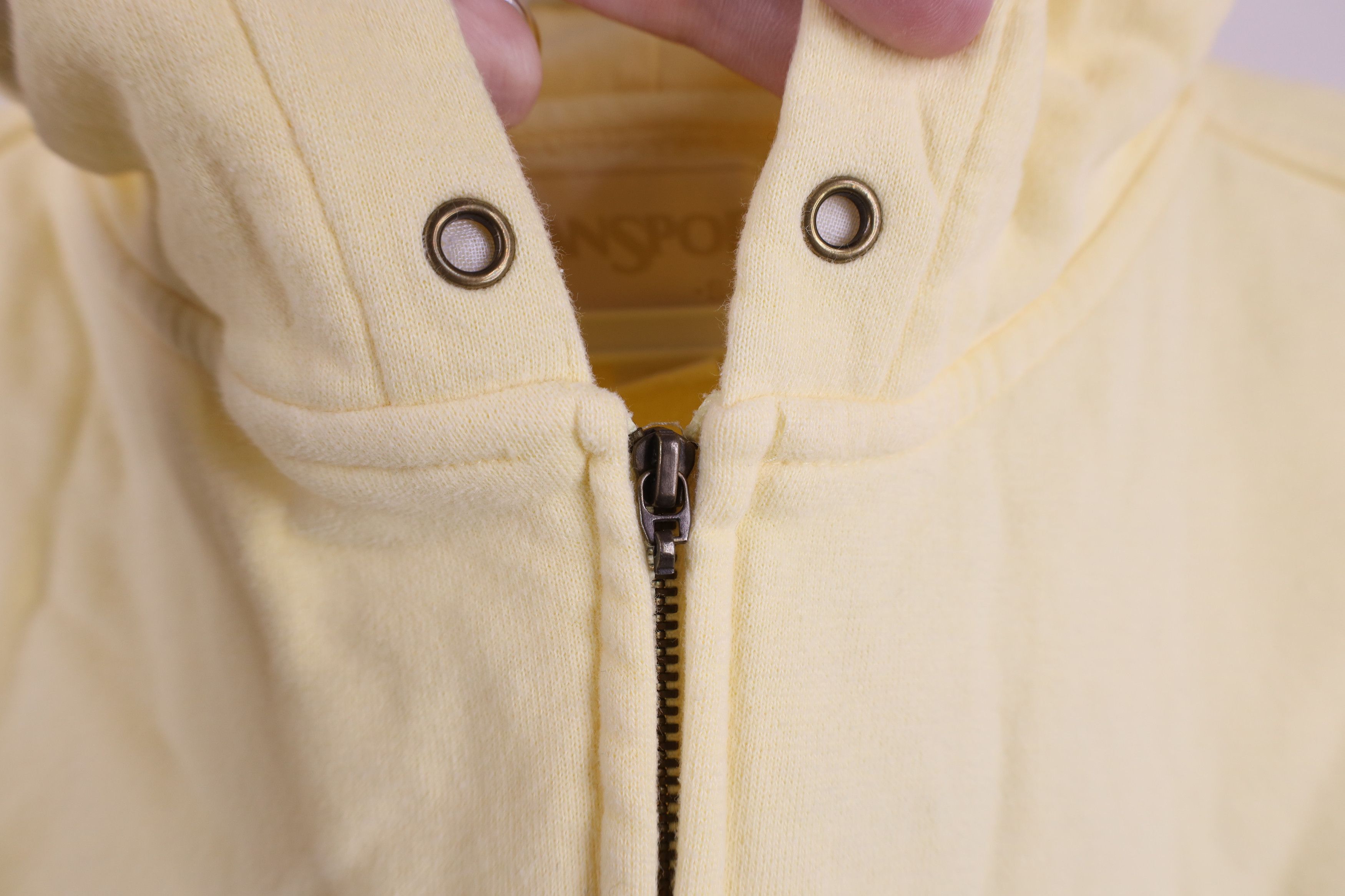 Vintage Vintage 90s Notre Dame University Full Zip Hoodie Yellow Size S / US 4 / IT 40 - 4 Thumbnail
