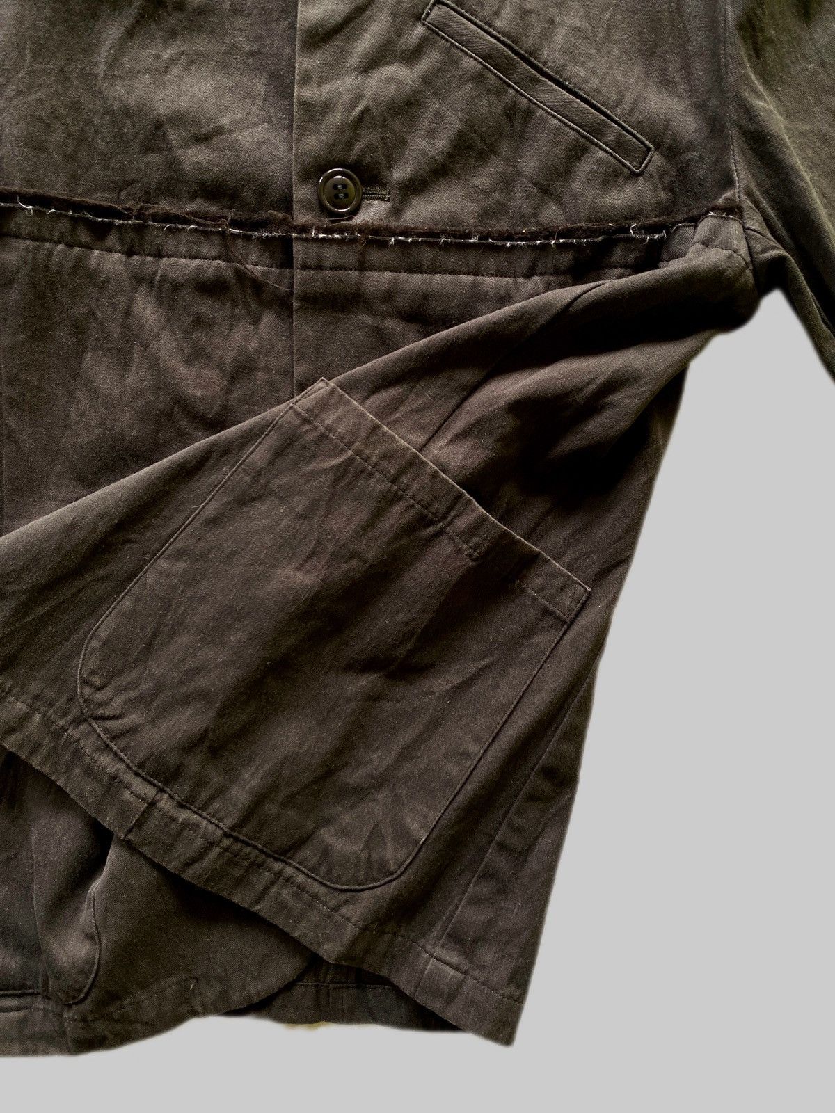 Issey Miyake AW1991 I.S. SunaoKuwahara Raw Cuts Khakis Jacket Size M / US 6-8 / IT 42-44 - 7 Thumbnail