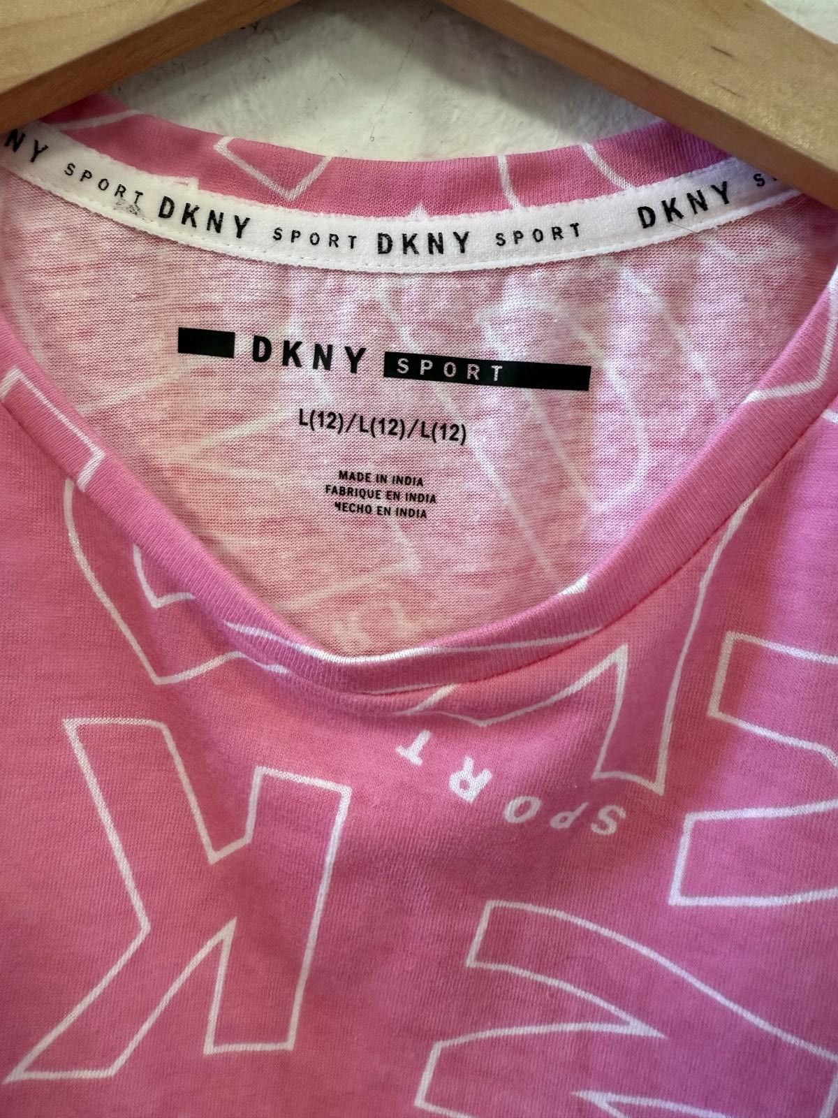 DKNY DKNY Sport Pink Graphic Tee Size L / US 10 / IT 46 - 3 Thumbnail