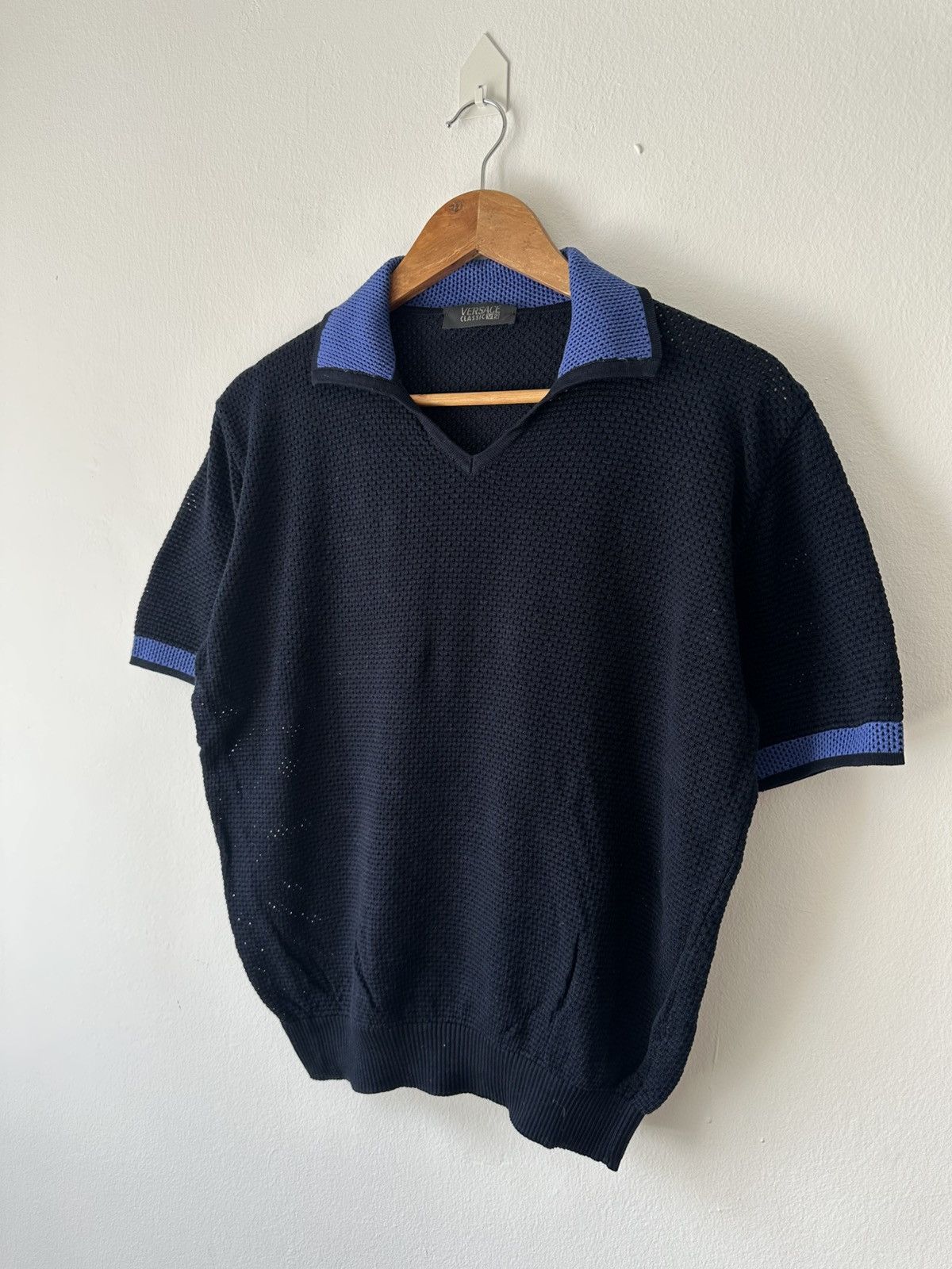 Versace Vintage Versace Classic V2 Knit Polo Shirt Size US L / EU 52-54 / 3 - 2 Thumbnail