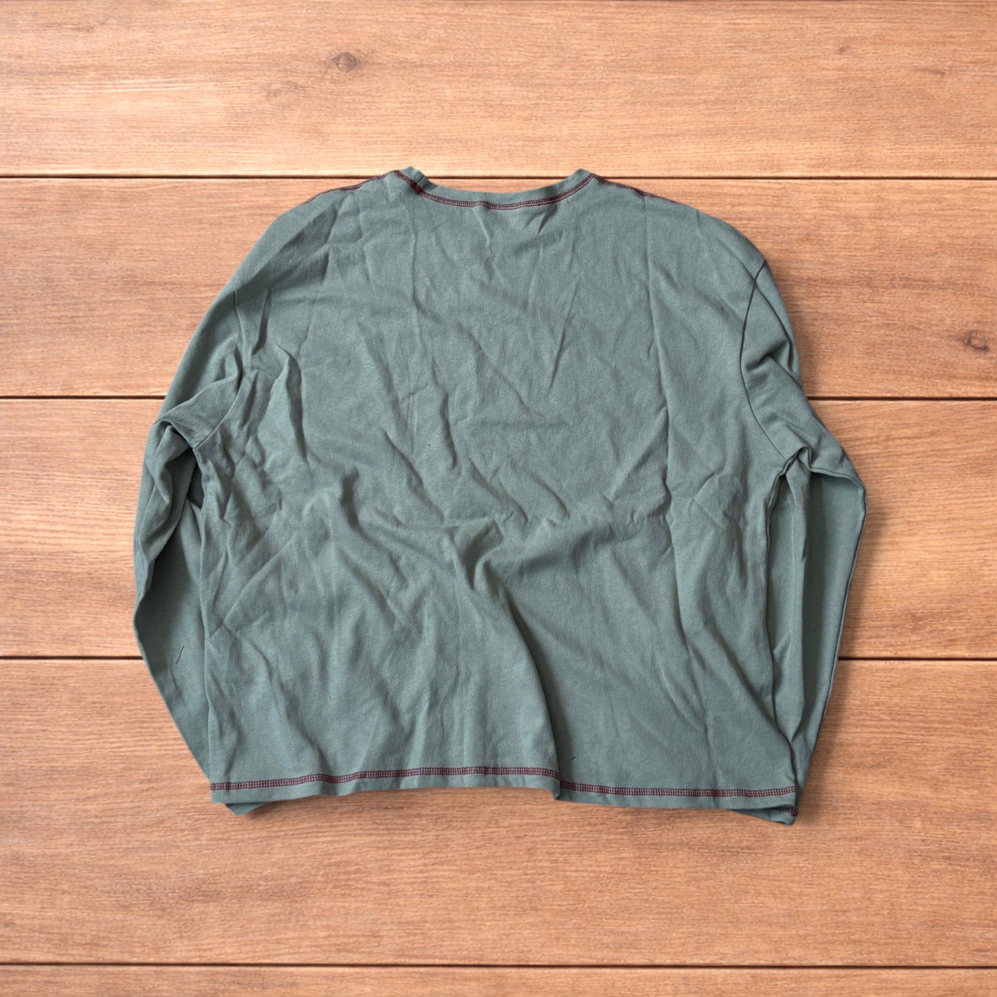 Japanese Brand Vintage style relaxed long sleeve top tshirt in teal blue. Size US M / EU 48-50 / 2 - 2 Thumbnail