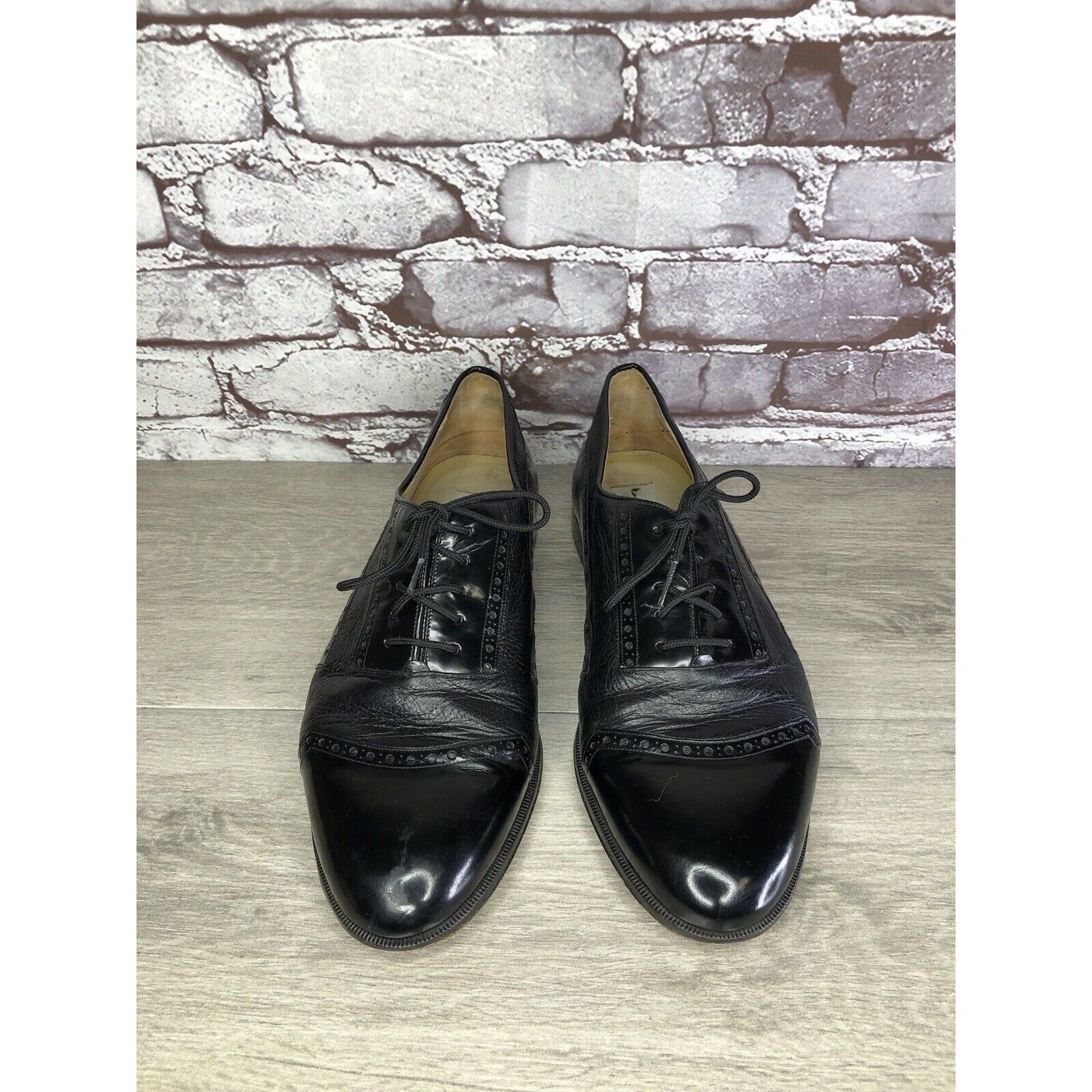 Mezlan Mezlan Cantabria Black Leather Cap Toe Oxfords Dress Shoes M Size US 10 / EU 43 - 15 Thumbnail