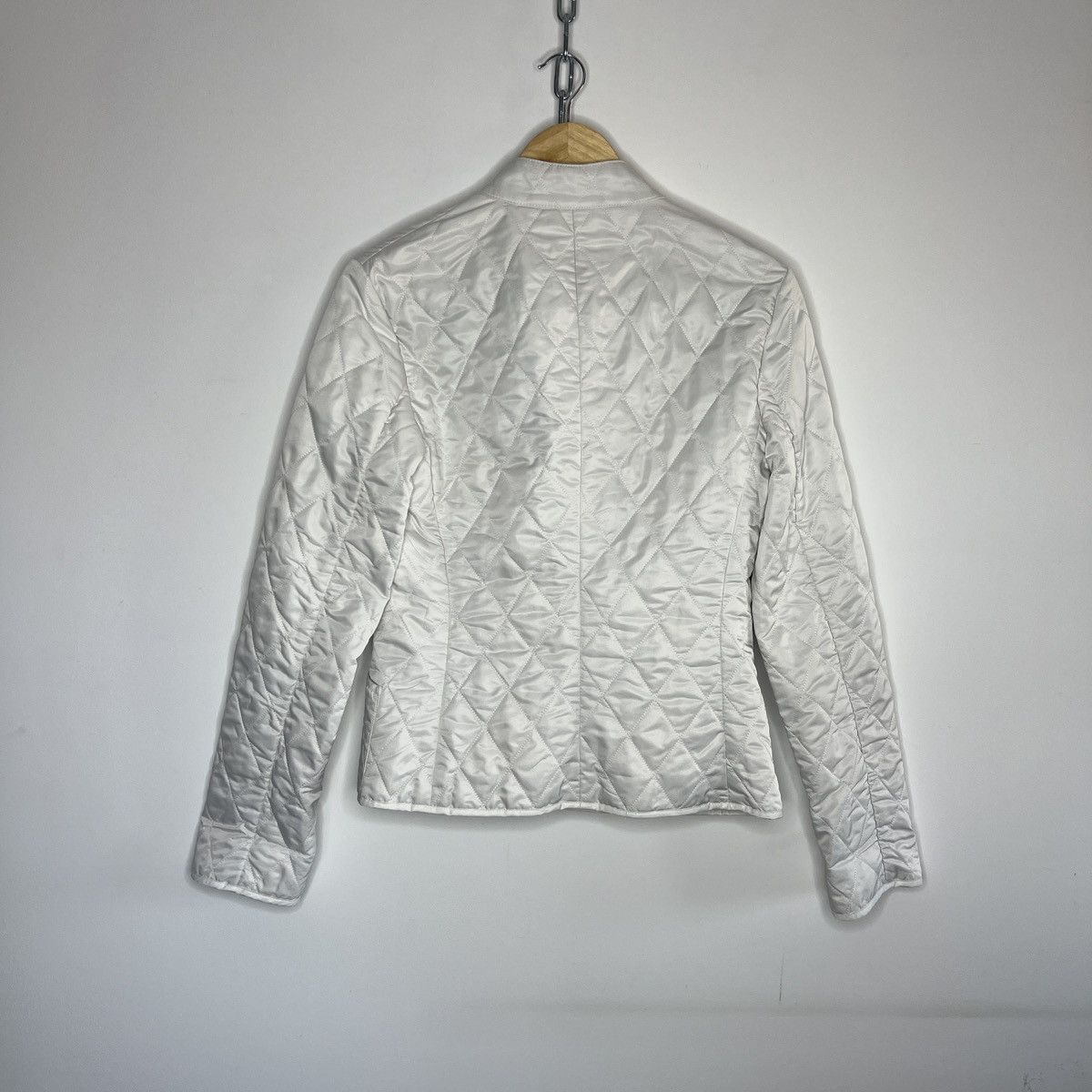 Burberry Burberry London White Puffer Jacket Quileted Nova Check Size S / US 4 / IT 40 - 9 Thumbnail