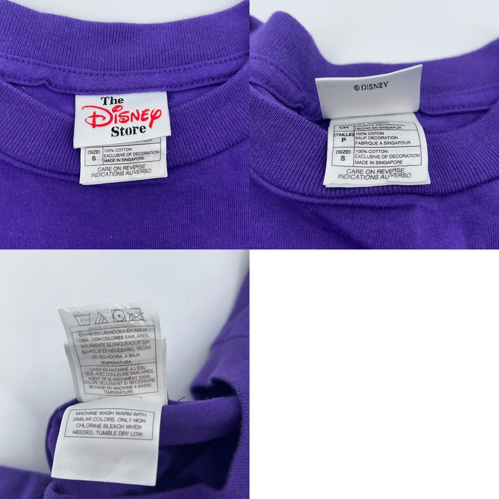 Disney VINTAGE Disney T-Shirt Pocket 90s Winnie The Pooh Tigger Eeyore NOS S Men Purple Cotton Embroidered 80s 90s Mickey Fans Size US S / EU 44-46 / 1 - 8 Thumbnail
