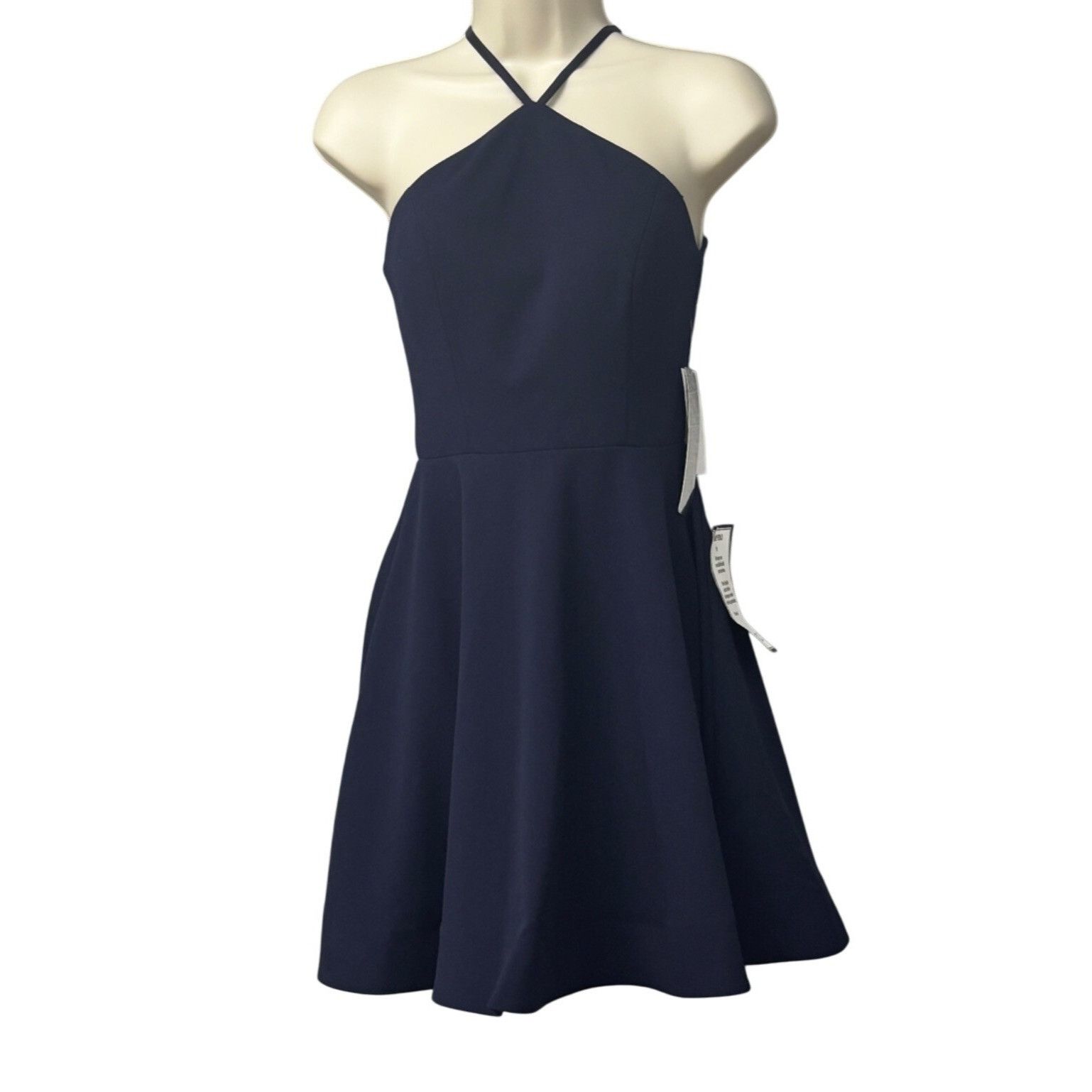 Other Sequin Hearts Juniors' Sequined Lace-Back Scuba Dress, Navy, Size ONE SIZE - 5 Thumbnail
