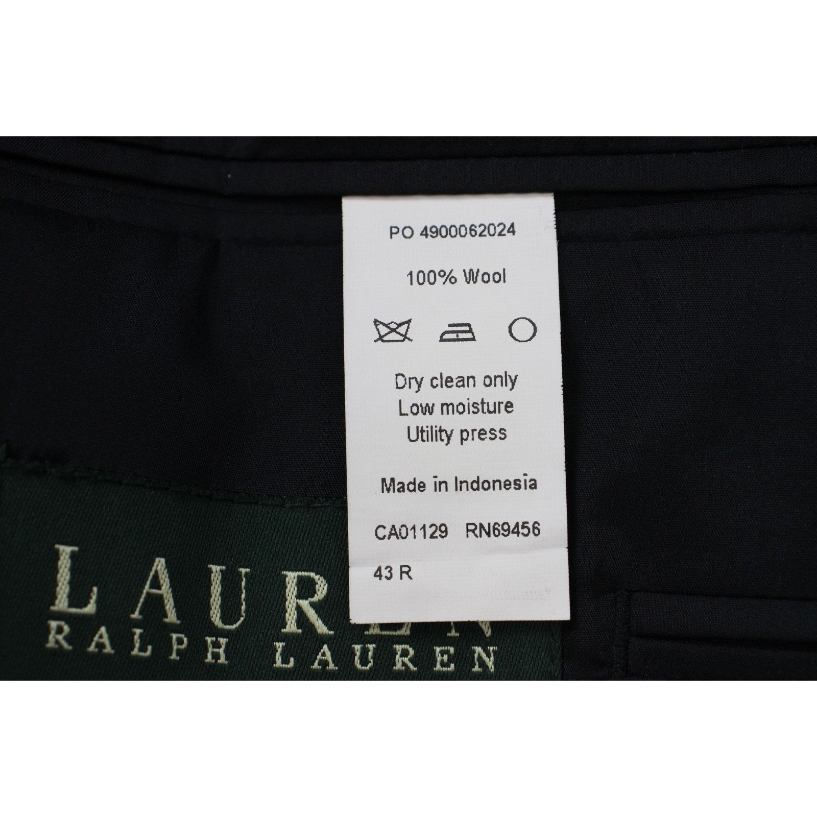 Lauren Ralph Lauren Lauren Ralph Lauren Blazer Mens 43R Navy Blue 100% Wool Size 42R - 6 Thumbnail