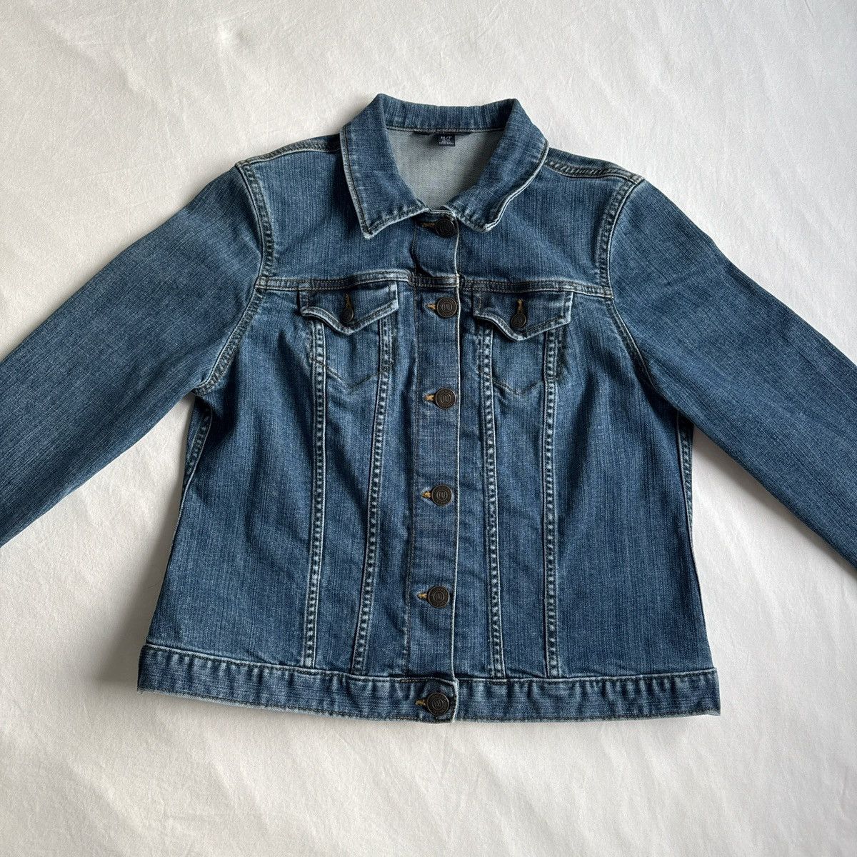 Lands' End Lands’ End Vintage Style Blue Denim Jacket Womens Medium M Size M / US 6-8 / IT 42-44 - 5 Thumbnail