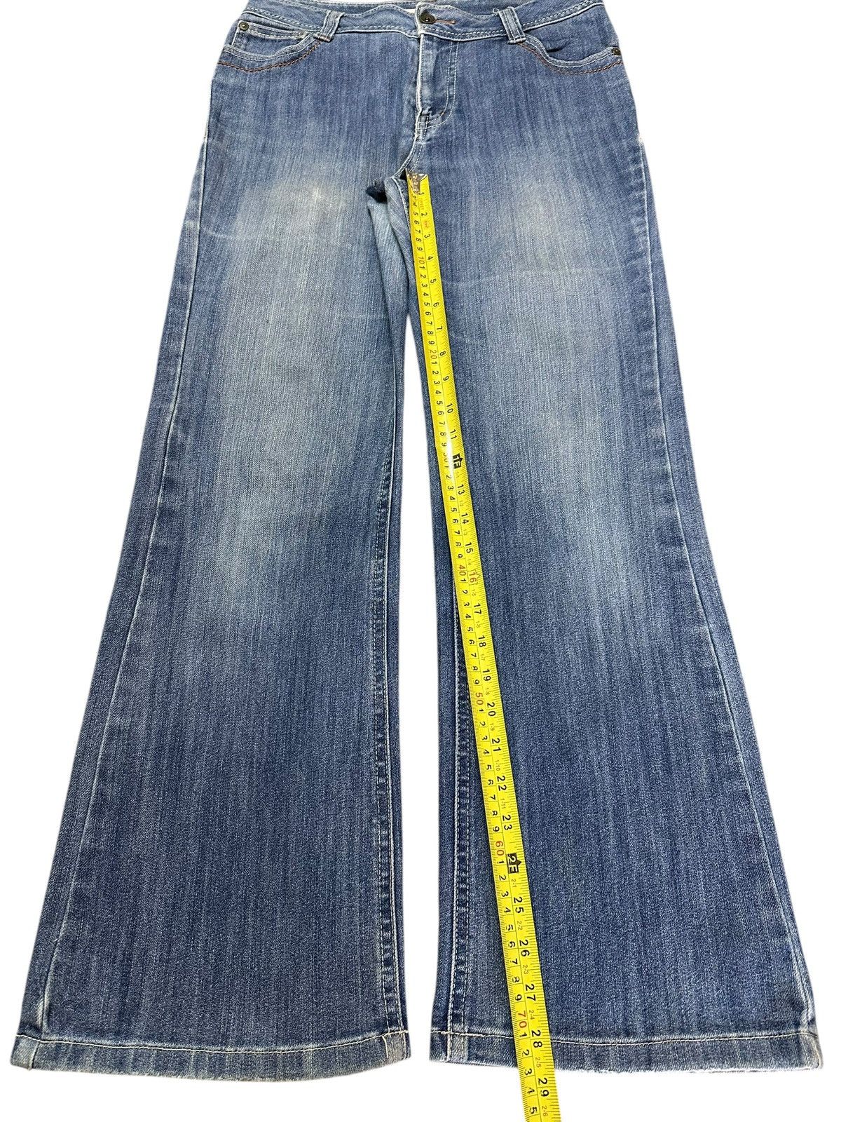 If Six Was Nine Vintage Japanese Brand Blue Faded Wash Style Wide Leg Jeans Size US 30 / EU 46 - 13 Thumbnail