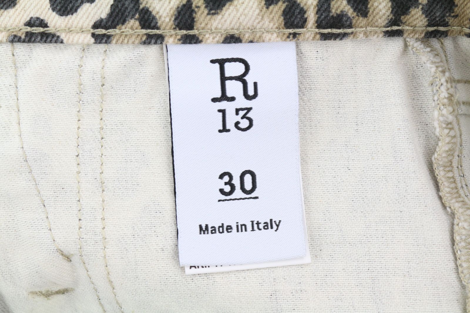 R13 POUCH POCKET 30 Leopard Denim RRP$1029 85104 Size 30" / US 8 / IT 44 - 11 Thumbnail