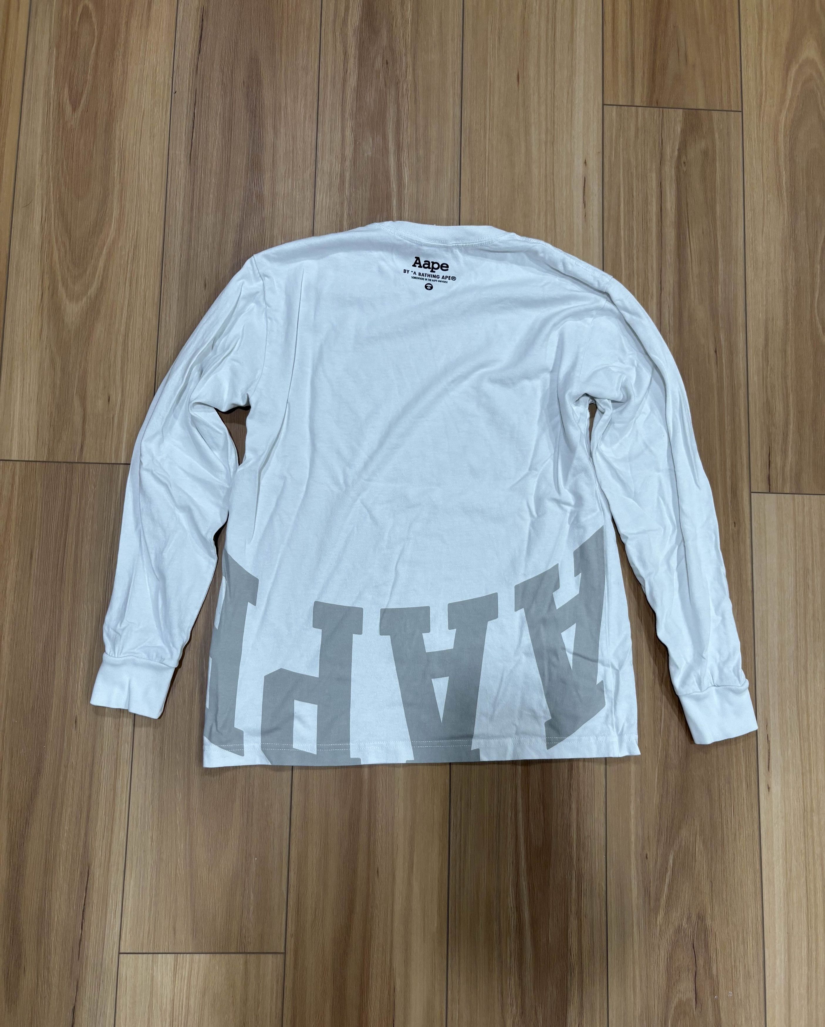 Aape Aape By A Bathing Ape Logo Long Sleeve T-shirt w/ Back Print Size US M / EU 48-50 / 2 - 5 Thumbnail