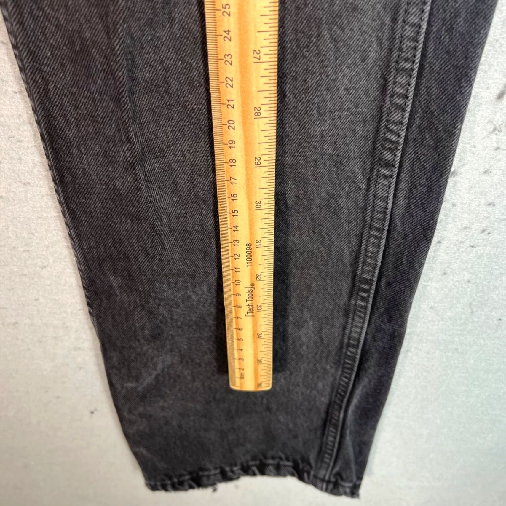 RE/DONE VINTAGE Re/Done Womens High-Rise Straight Jeans Adult 26 Black Denim 90s Distressed 5-Pocket Womens Size 26" / US 2 / IT 38 - 6 Thumbnail