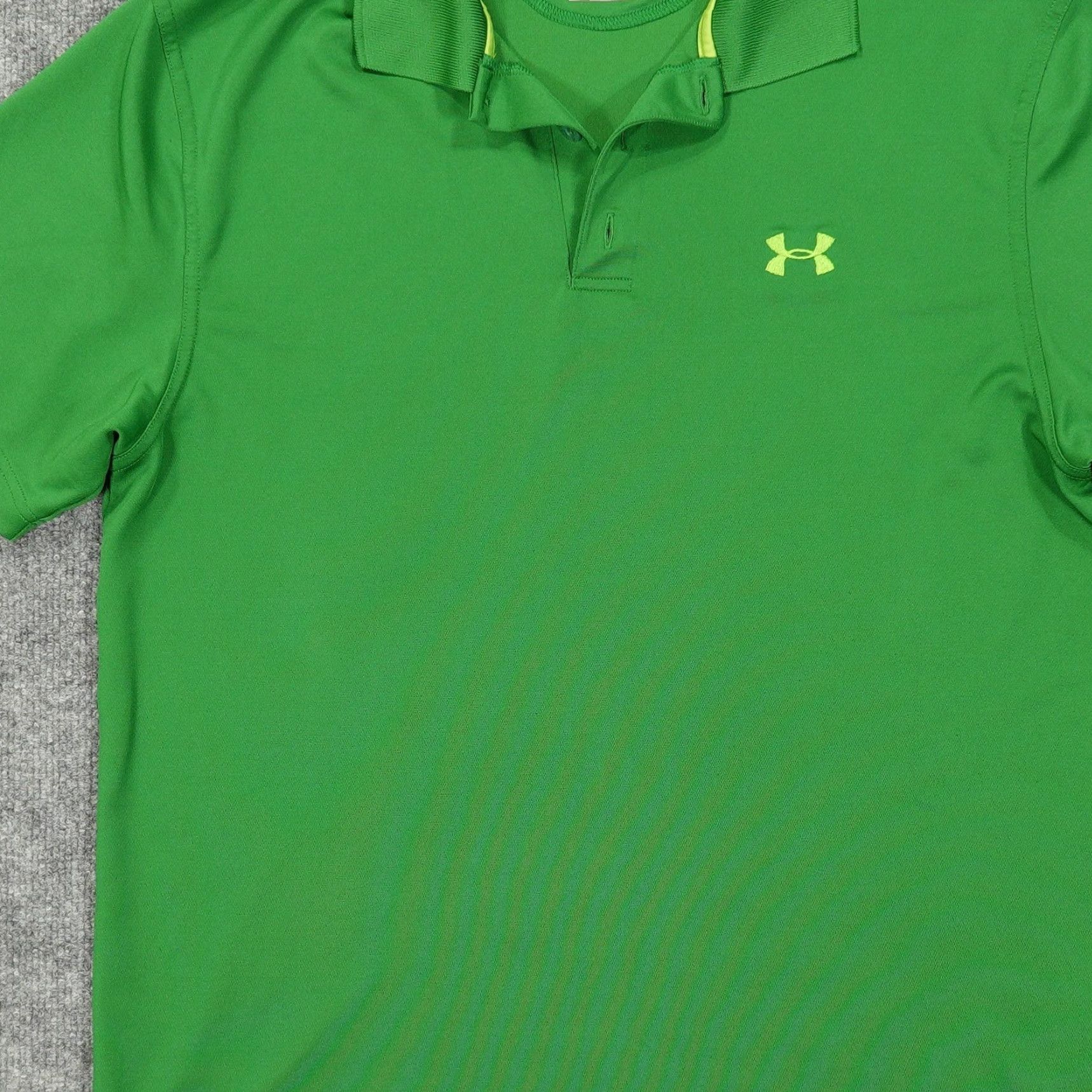 Under Armour Under Armour Polo Shirt Mens M Green HeatGear Loose Performance Golf Shirt Size US M / EU 48-50 / 2 - 2 Thumbnail