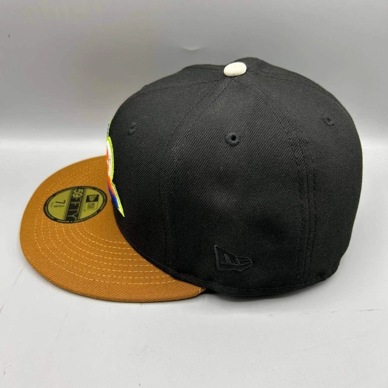 New Era Colorado Rockies Hat Men 7 3/8 Black Brown MLB Fitted Cap Size ONE SIZE - 6 Thumbnail