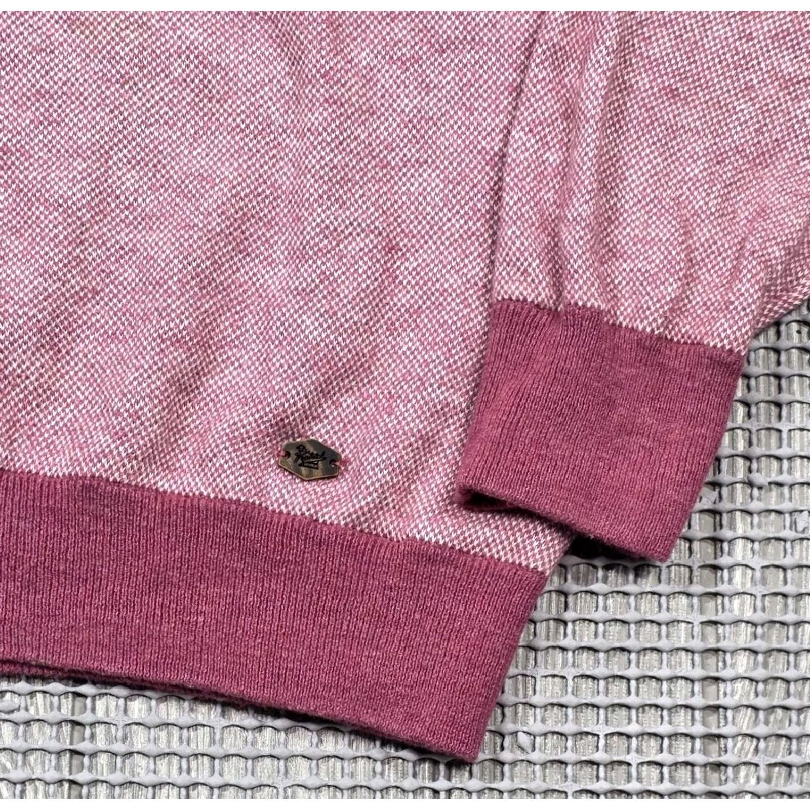 Vintage Woolrich Mens V-Neck Sweater Pink Waffle Knit M Cashmere Cotton Pullover Knit Shirt Size US M / EU 48-50 / 2 - 3 Thumbnail