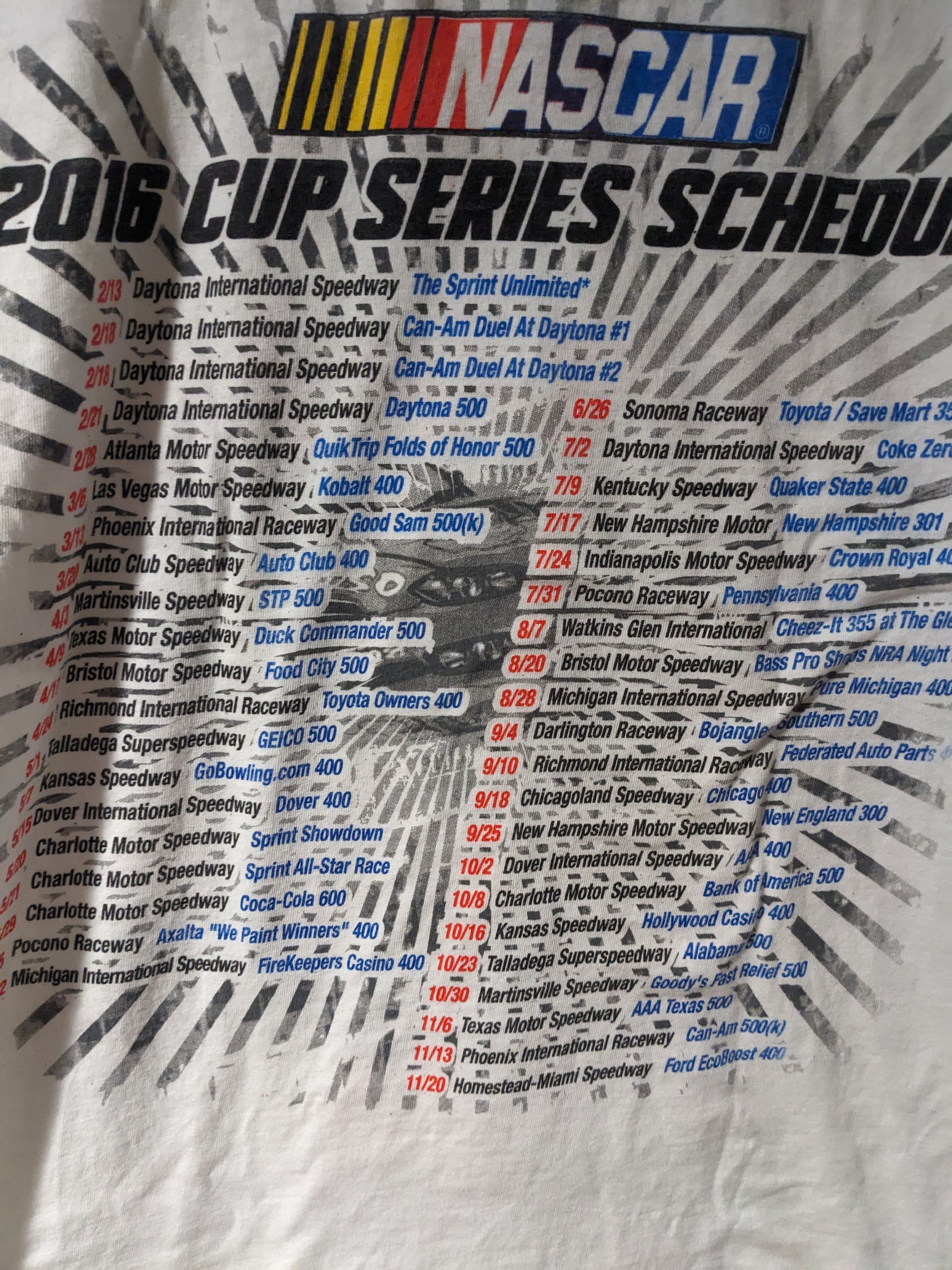 Chase Authentics × NASCAR × Vintage Vintage 2016 Nascar Dover Speedway Racing Large T-Shirt Size US L / EU 52-54 / 3 - 5 Thumbnail