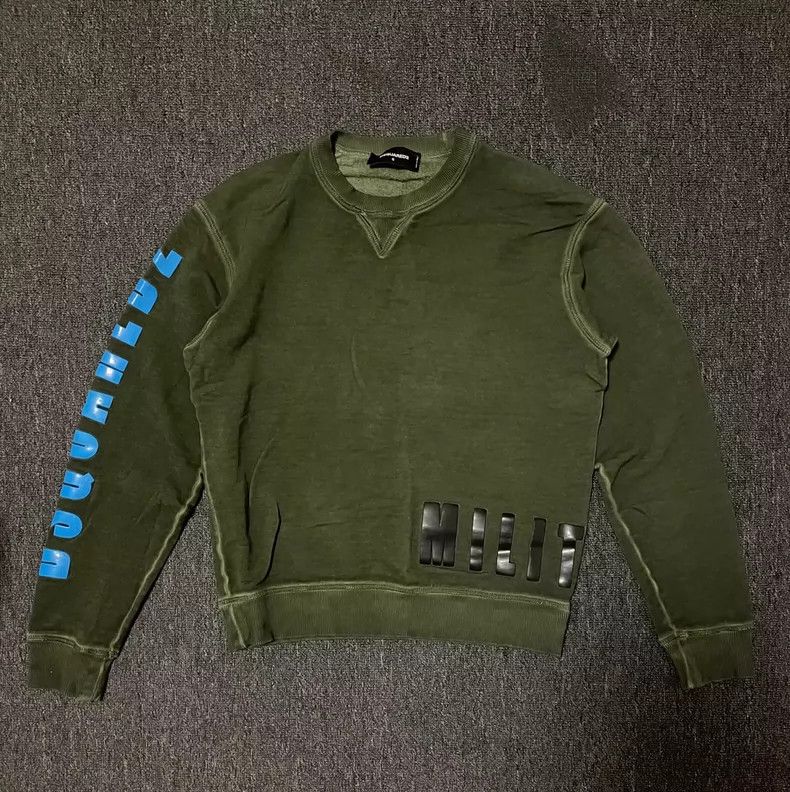 Dsquared2 DSquared2 Washed Green Sweatshirt with Prints-yf Size US S / EU 44-46 / 1 - 1 Thumbnail