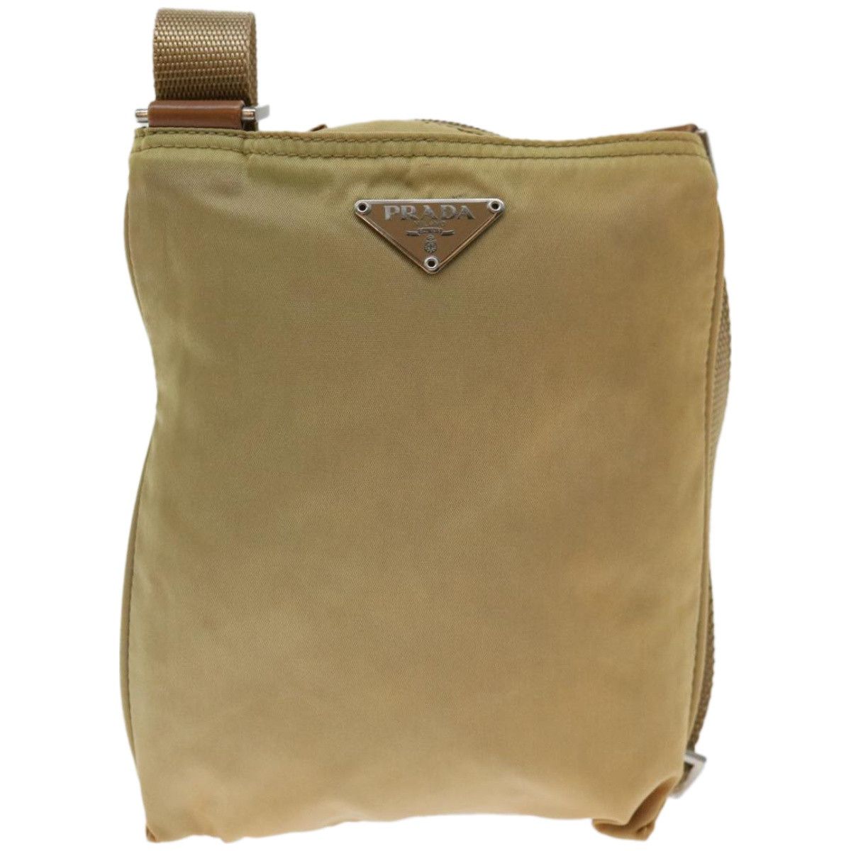 Beige Synthetic Shoulder Bag (Pre-Owned)