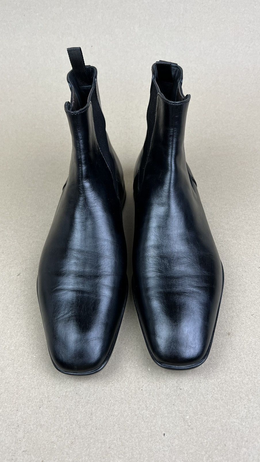 Prada PRADA Boots Chelsea Leather Shoes Red Tab Black Men's Size US 7 / EU 40 - 2 Thumbnail
