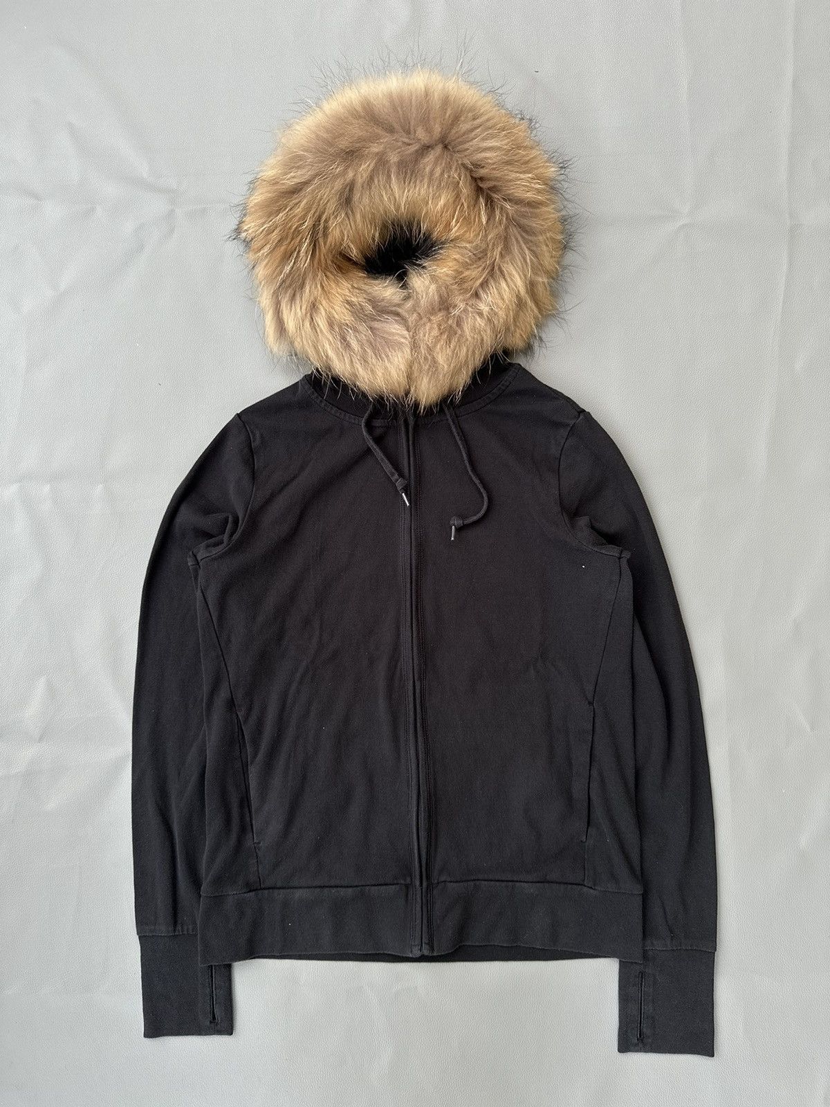 20471120 BLACK COLOUR UNIQLO Zip Fur Hoodie IfSixWasNine LGB style Size US S / EU 44-46 / 1 - 1 Thumbnail