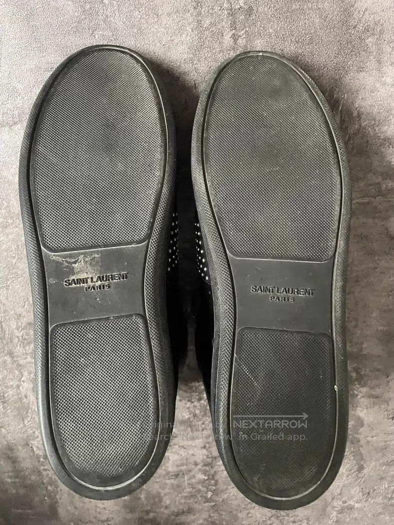 Saint Laurent Paris Saint Laurent Paris High-top black stud flat shoes Size US 6 / EU 39 - 8 Thumbnail