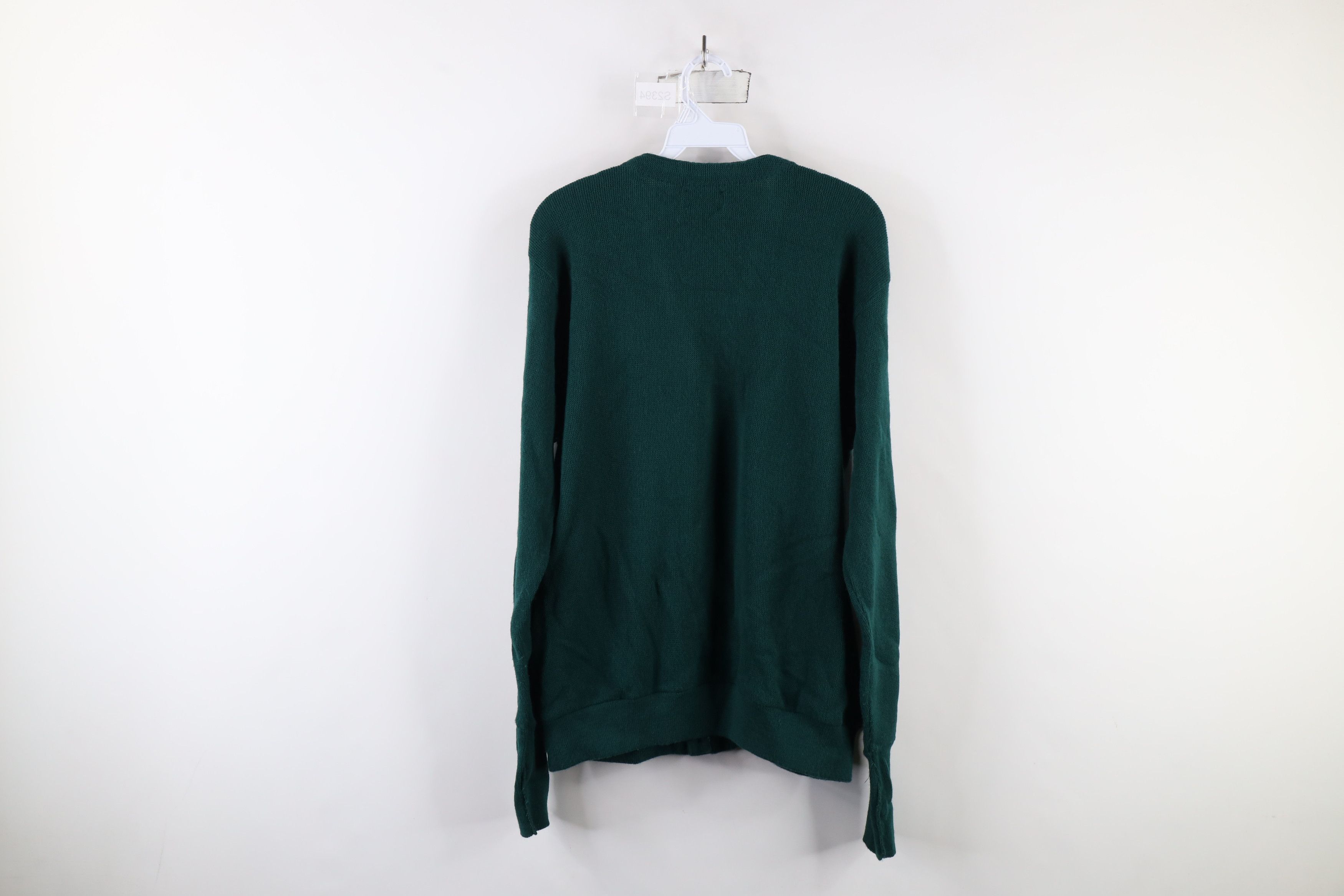 Vintage Vintage 90s Streetwear Knit Cardigan Sweater Green USA Size US L / EU 52-54 / 3 - 6 Thumbnail
