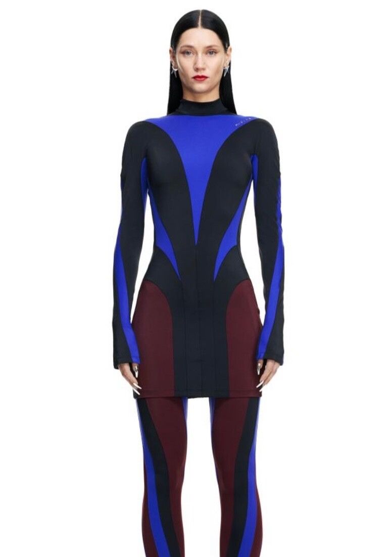 🛸 Mugler x H&M Spiral Paneled Mini Dress