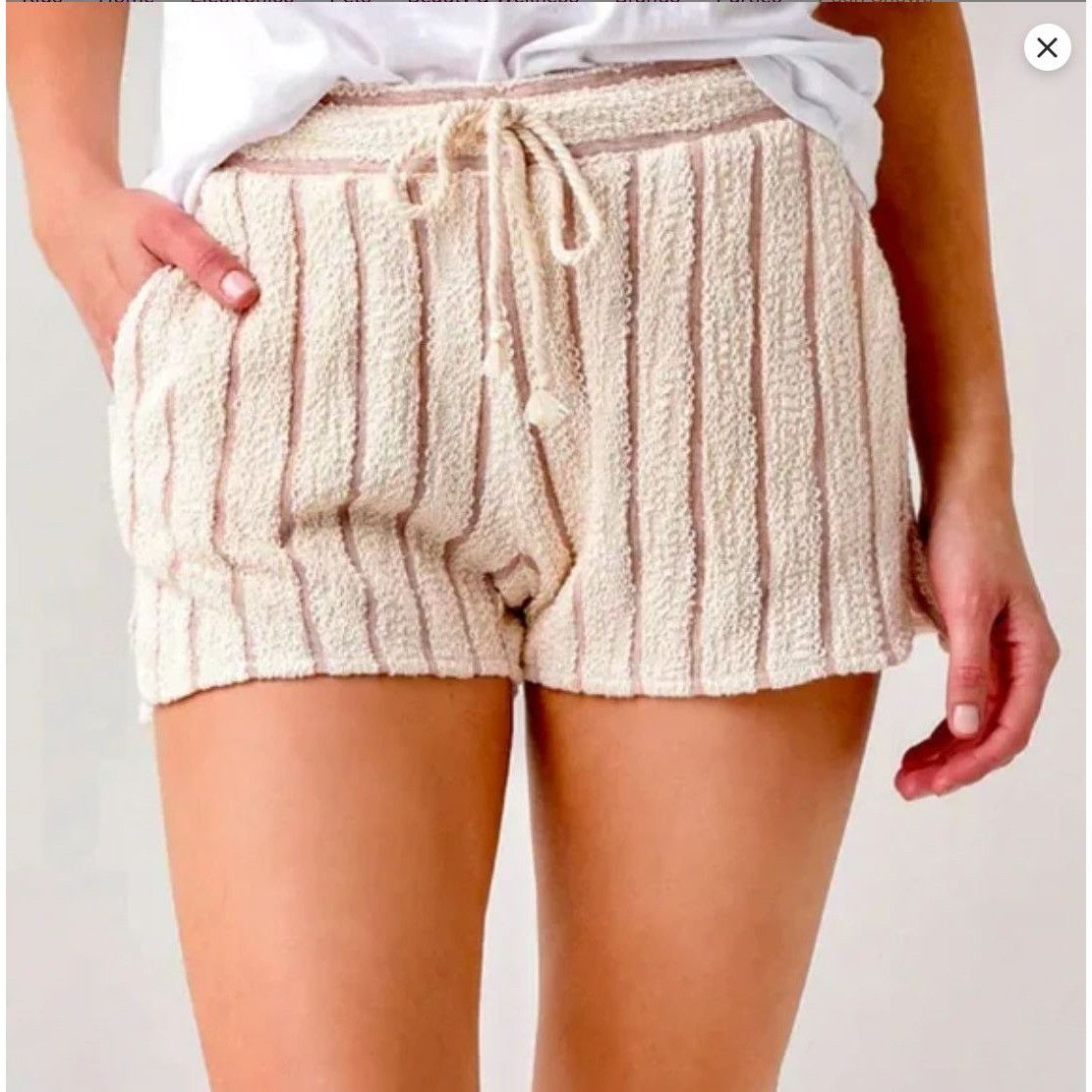 Faherty Faherty Pacífica Terry Shorts Stripes Cream Blue Pockets Dra Size 27" / US 4 / IT 40 - 9 Thumbnail