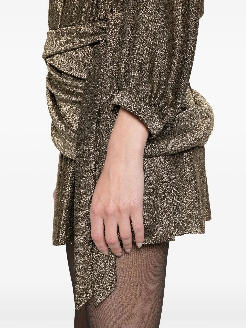 Balenciaga o1y0625 Mini Dress in Gold Size M / US 6-8 / IT 42-44 - 2 Thumbnail