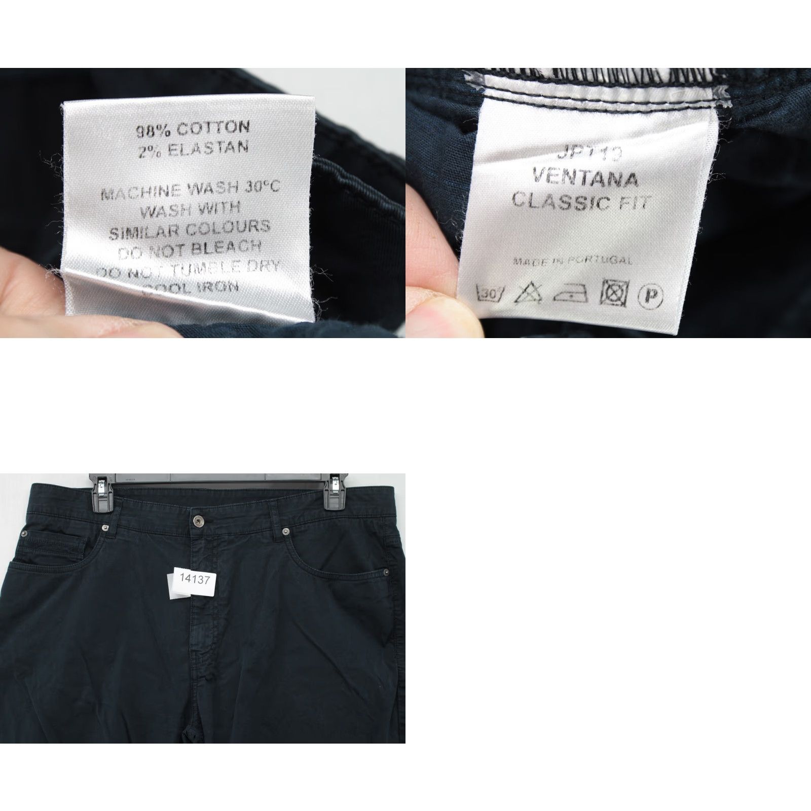 Robert Talbott VINTAGE Robert Talbott Ventana Pants Mens 40X29 Dark Blue Classic Stretch Casual Friday Size US 40 / EU 56 - 9 Thumbnail