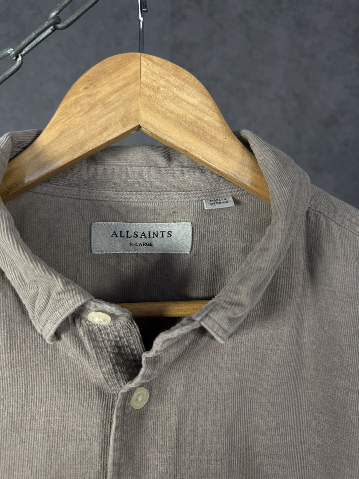 Allsaints Allsaints designer logo velvet shirt Size US XL / EU 56 / 4 - 3 Thumbnail