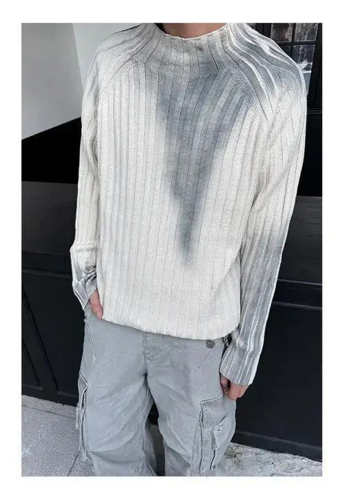 Aran Isles Knitwear Tsukiko x Keito Tie Dye Stripe Knit Sweater Size US L / EU 52-54 / 3 - 5 Thumbnail