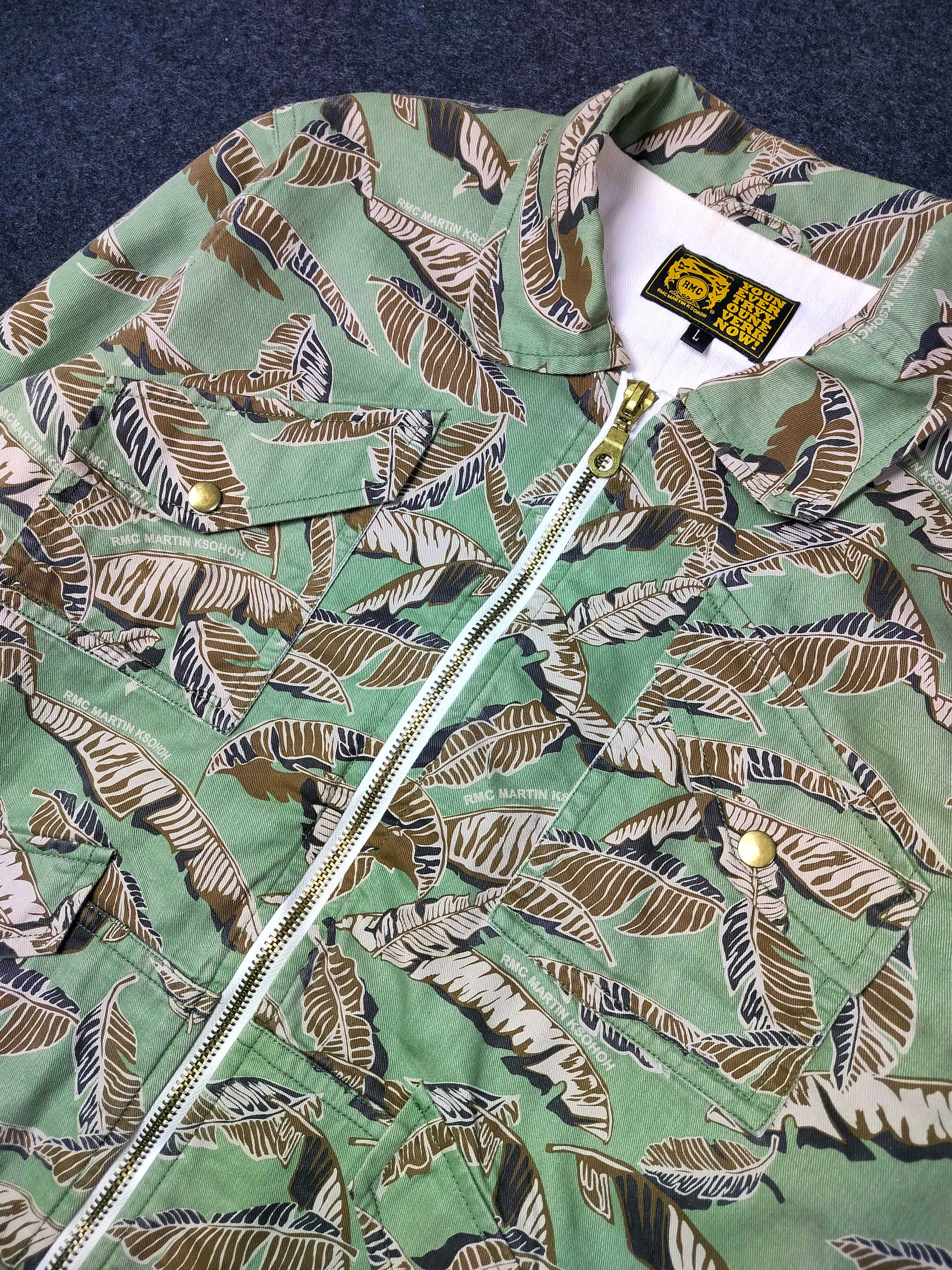 RMC Jeans RMC Mens Leaf Camo Cotton Jacket Size US L / EU 52-54 / 3 - 6 Thumbnail