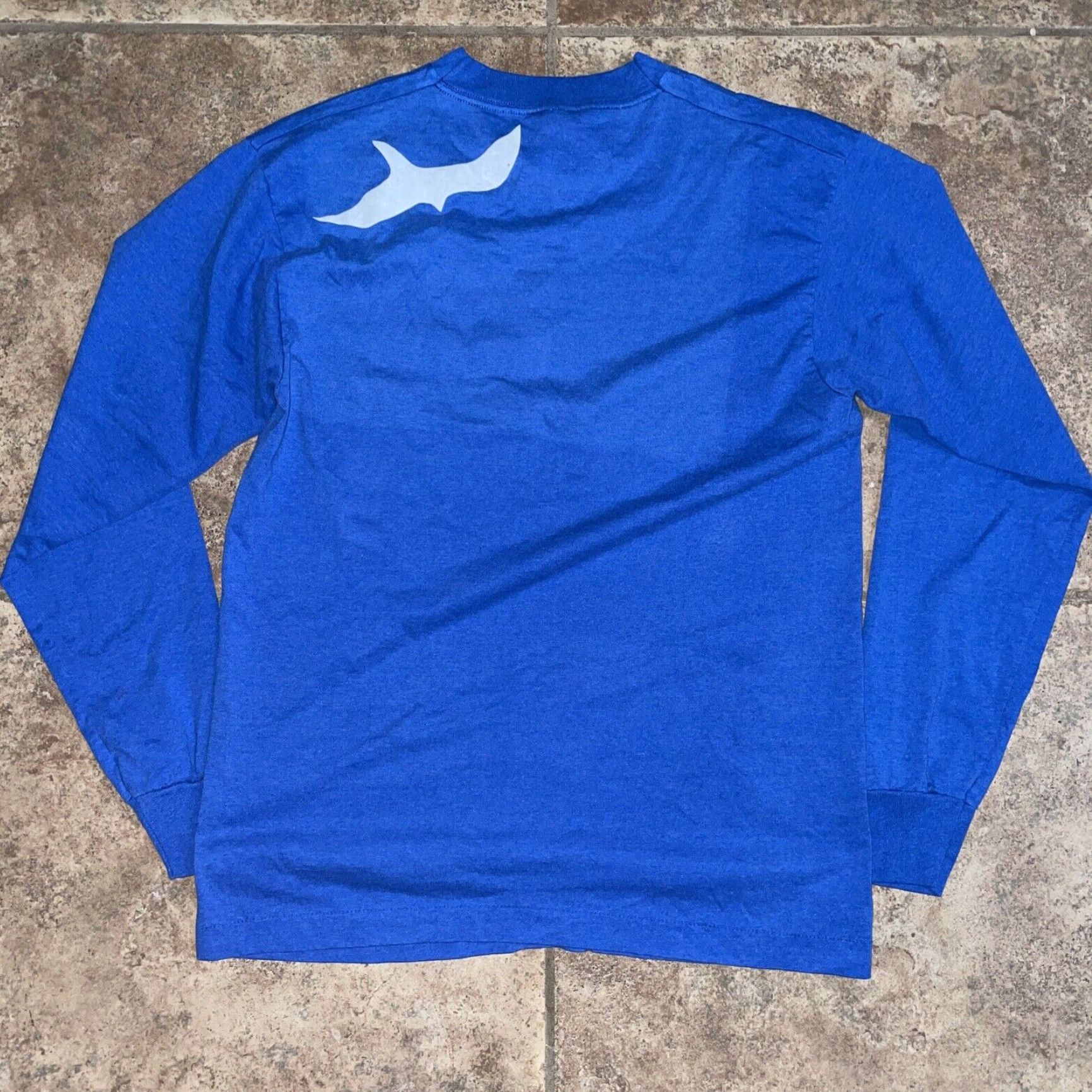 Vintage VINTAGE Best Bird Print Long Sleeve Mens Blue T-Shirt Large USA Size US L / EU 52-54 / 3 - 4 Thumbnail