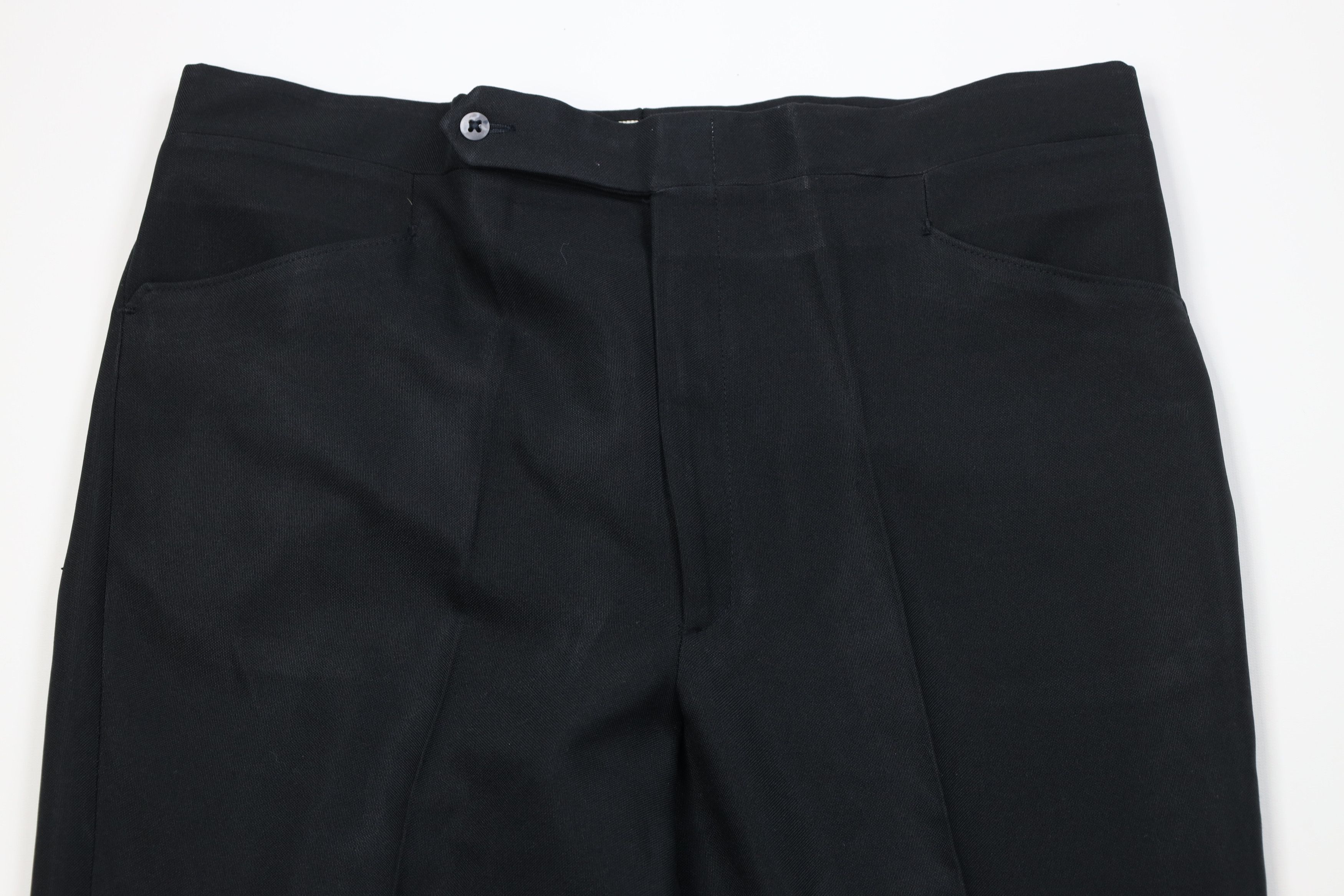 Vintage Vintage 70s Streetwear Flared Chino Pants Trousers Black USA Size US 38 / EU 54 - 2 Thumbnail