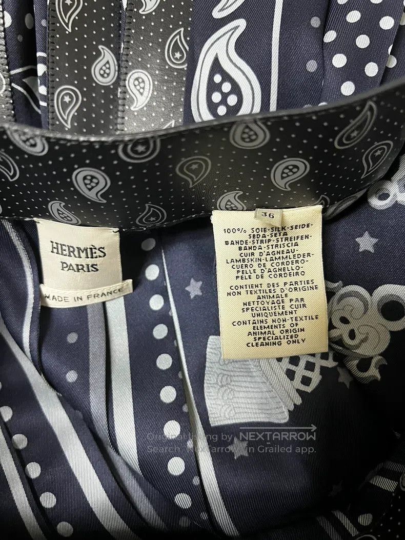 Hermes Hermes Women's sheepskin and mulberry silk mixed half-skir Size 24" / US 00 / IT 34 - 6 Thumbnail