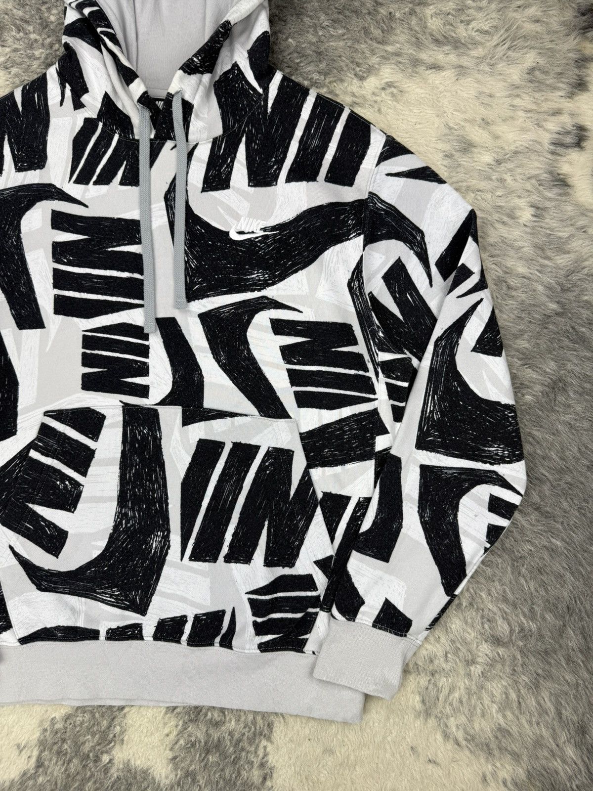 Nike NIKE AOP Swoosh Logo Crayon Style Streetwear Hoodie Size US S / EU 44-46 / 1 - 8 Thumbnail