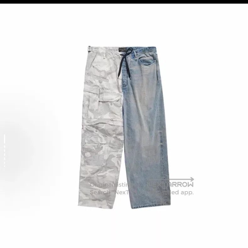 Balenciaga Balenciaga size XS Distressed Camo Print Tie-Dye Denim Pan Size US 27 - 1 Thumbnail